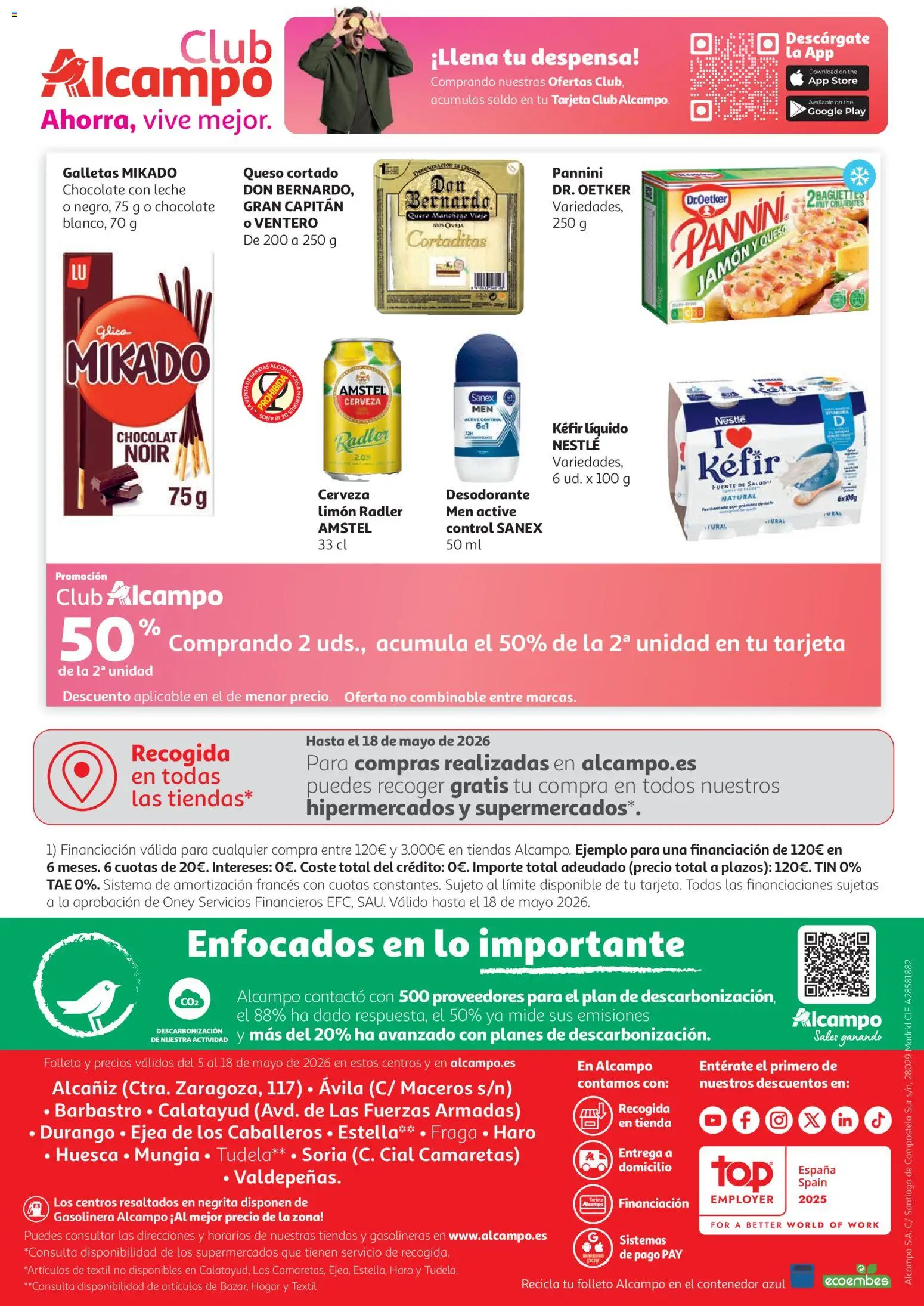 Alcampo Superstore │ válido desde el 05.05.2026 | Página: 16 | Productos: Desodorante, Chocolate, Cerveza, Galletas