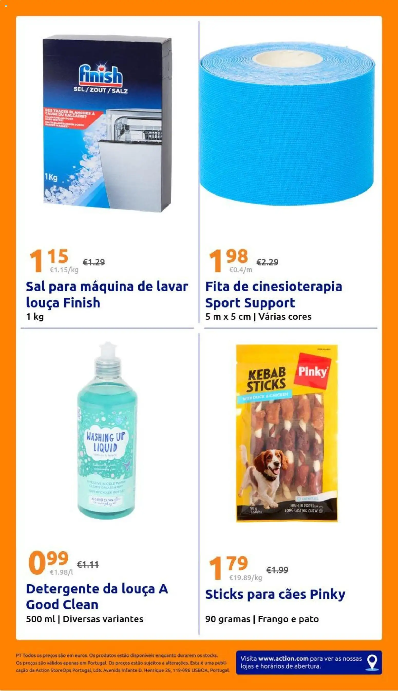 Action folheto │ válido de 21/10/2026 | Página: 22 | Produtos: Máquina de lavar, Frango, Detergente, Sal