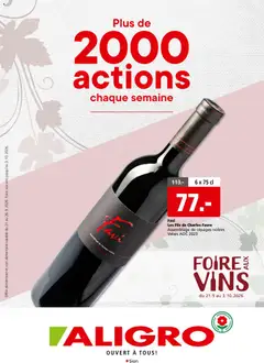 Aligro aktionen Foire aux vins Sion ab 21.09.2026 gültig
