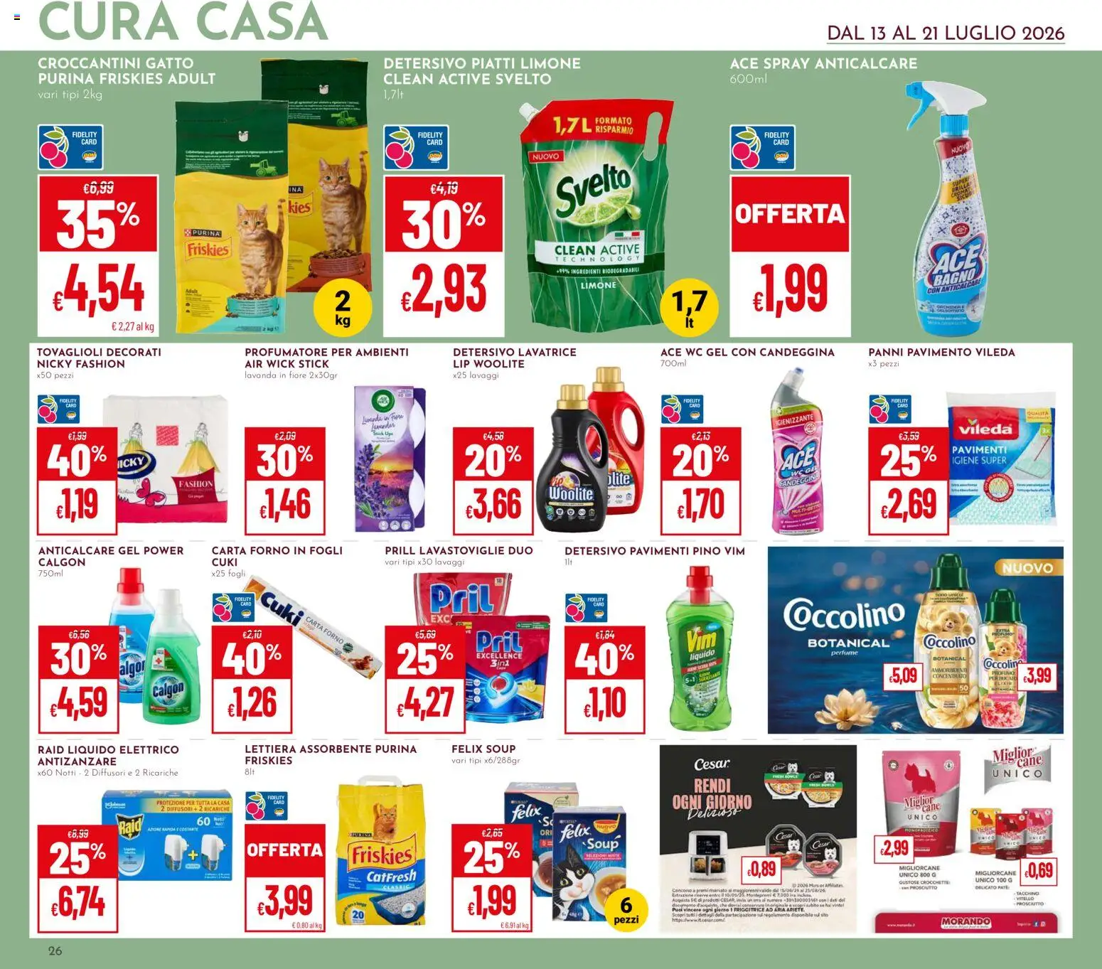 Volantino Pan del 13/07/2026 | Pagina: 26 | Prodotti: Piatti, Pavimento, Lavanda, Bagno