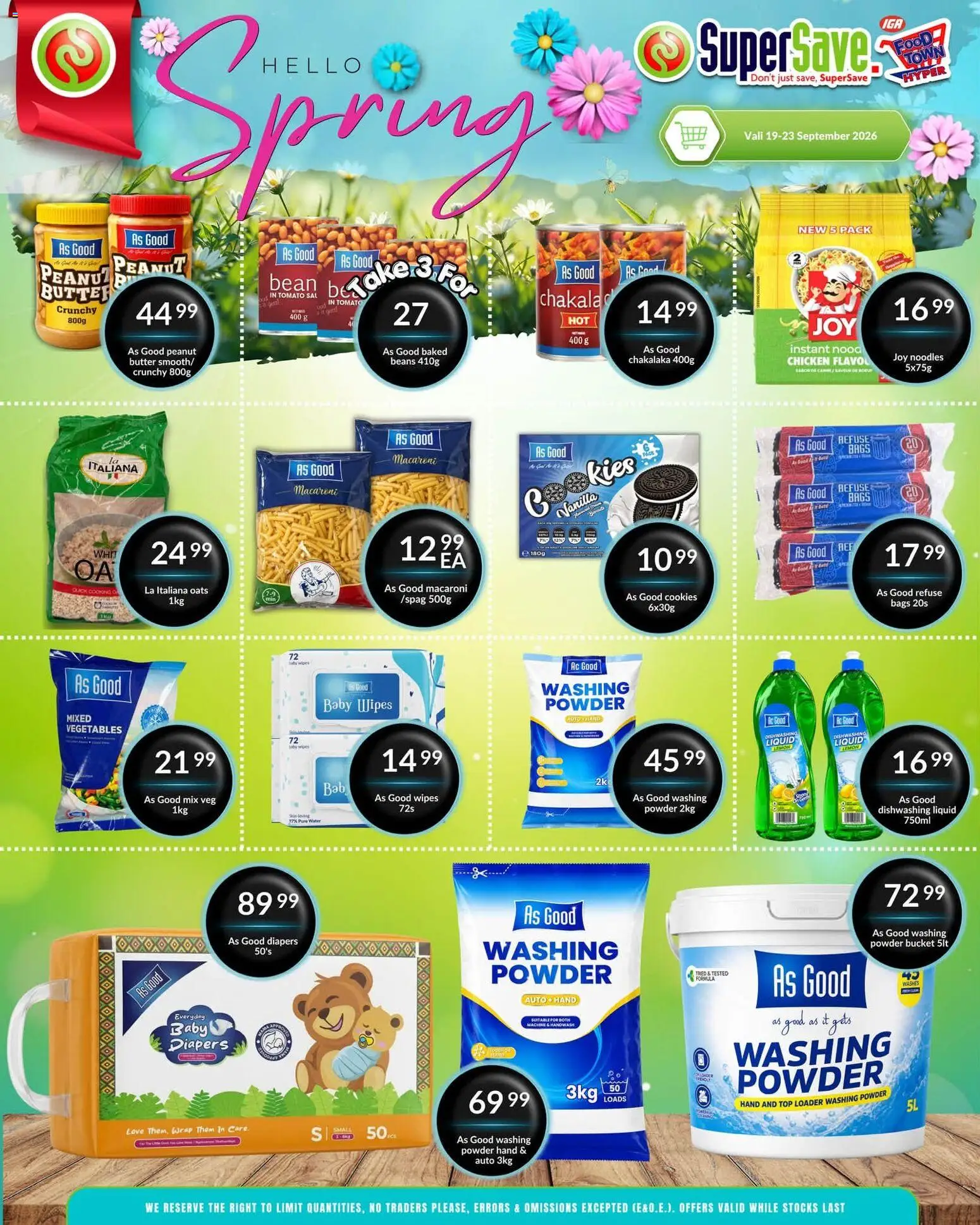 New Super Save catalogue – valid from 19/09/2026 | Page: 42 | Products: Powder, Cookies, Peanut butter, Dishwashing liquid