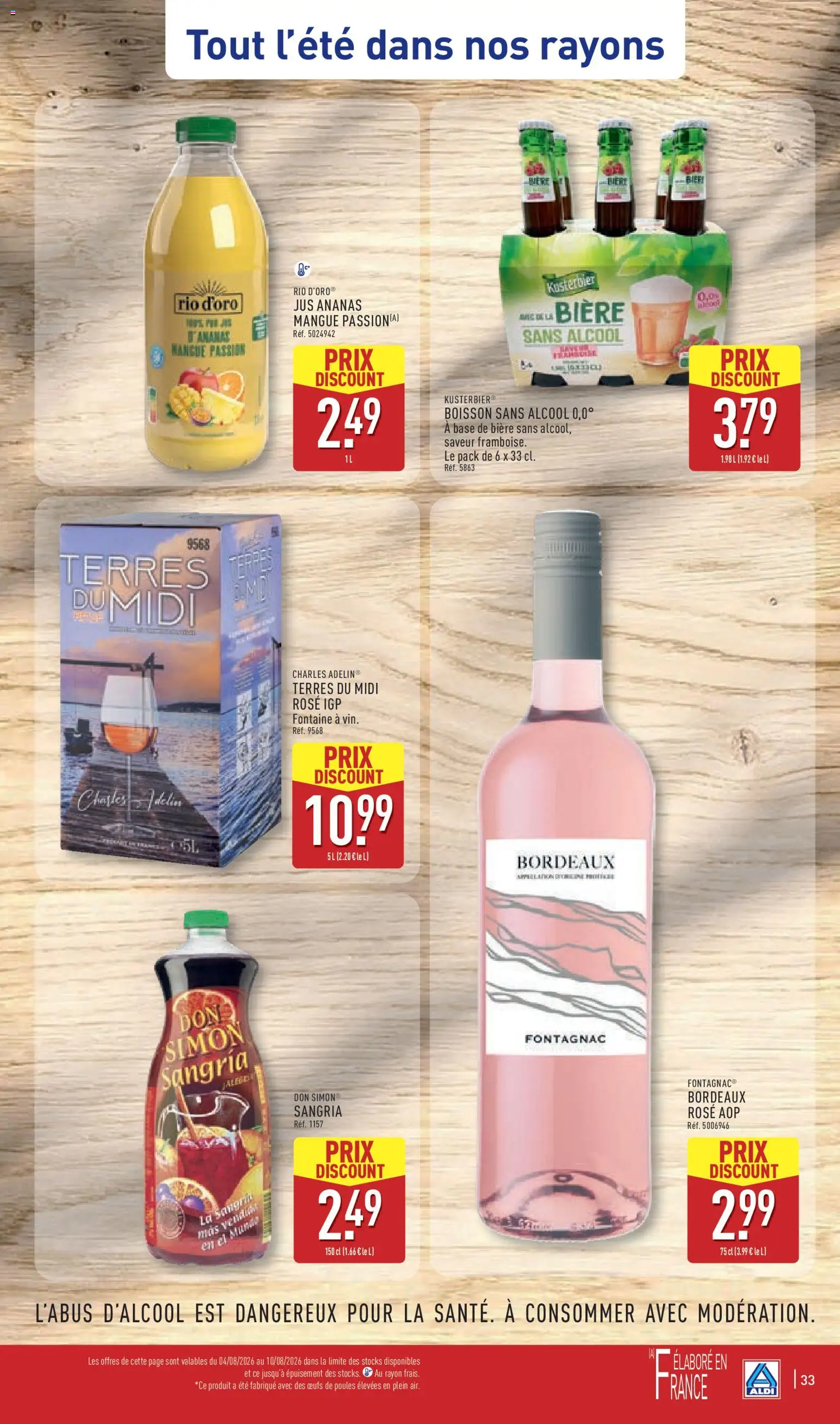 {H1} | Page: 35 | Produits: Mangue, Boisson sans alcool, Jus d'ananas, Jus