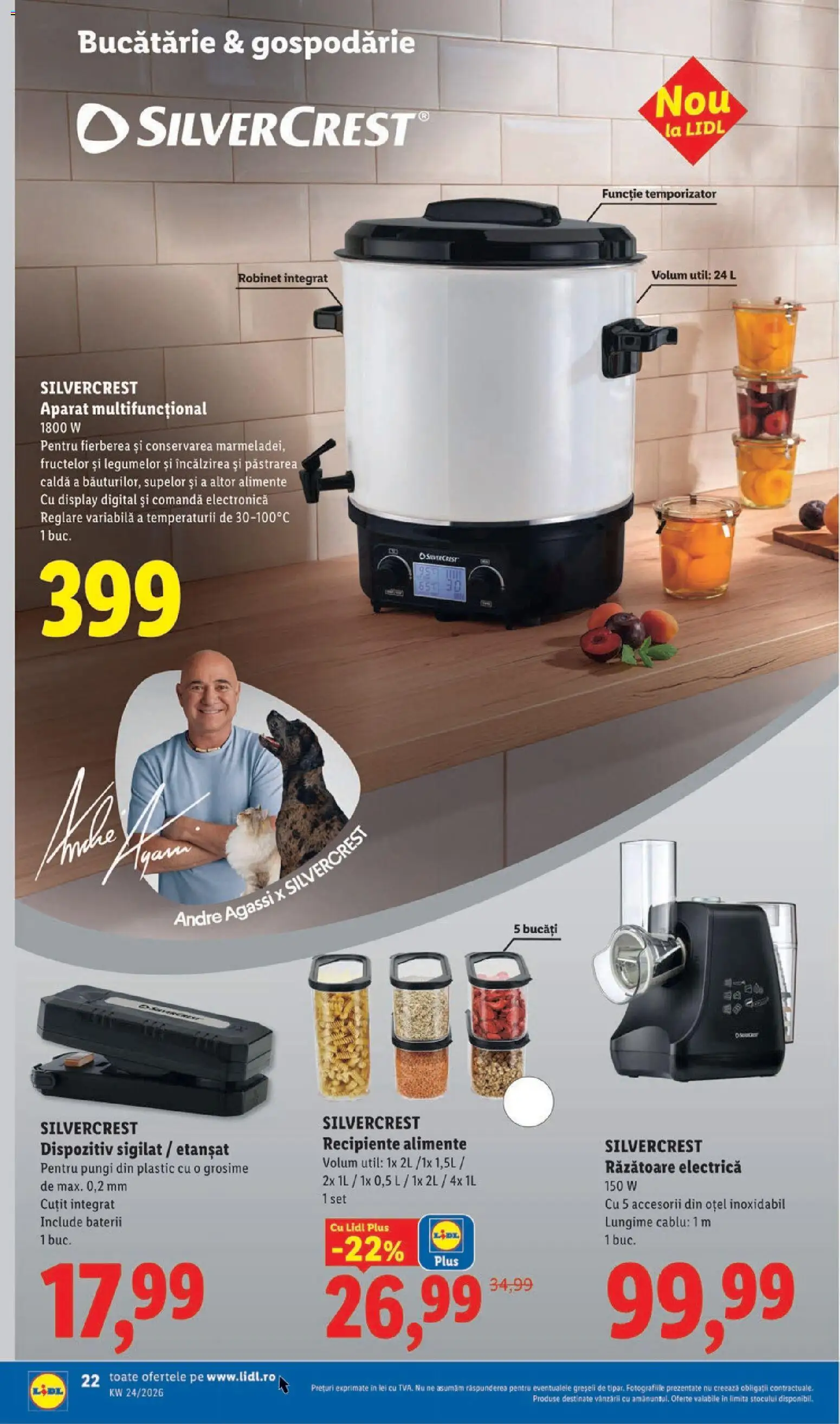 Noul catalog Lidl – valabil de la 08.06.2026 | Pagină: 22 | Produse: Cablu, Răzătoare, Bucătărie, Baterii