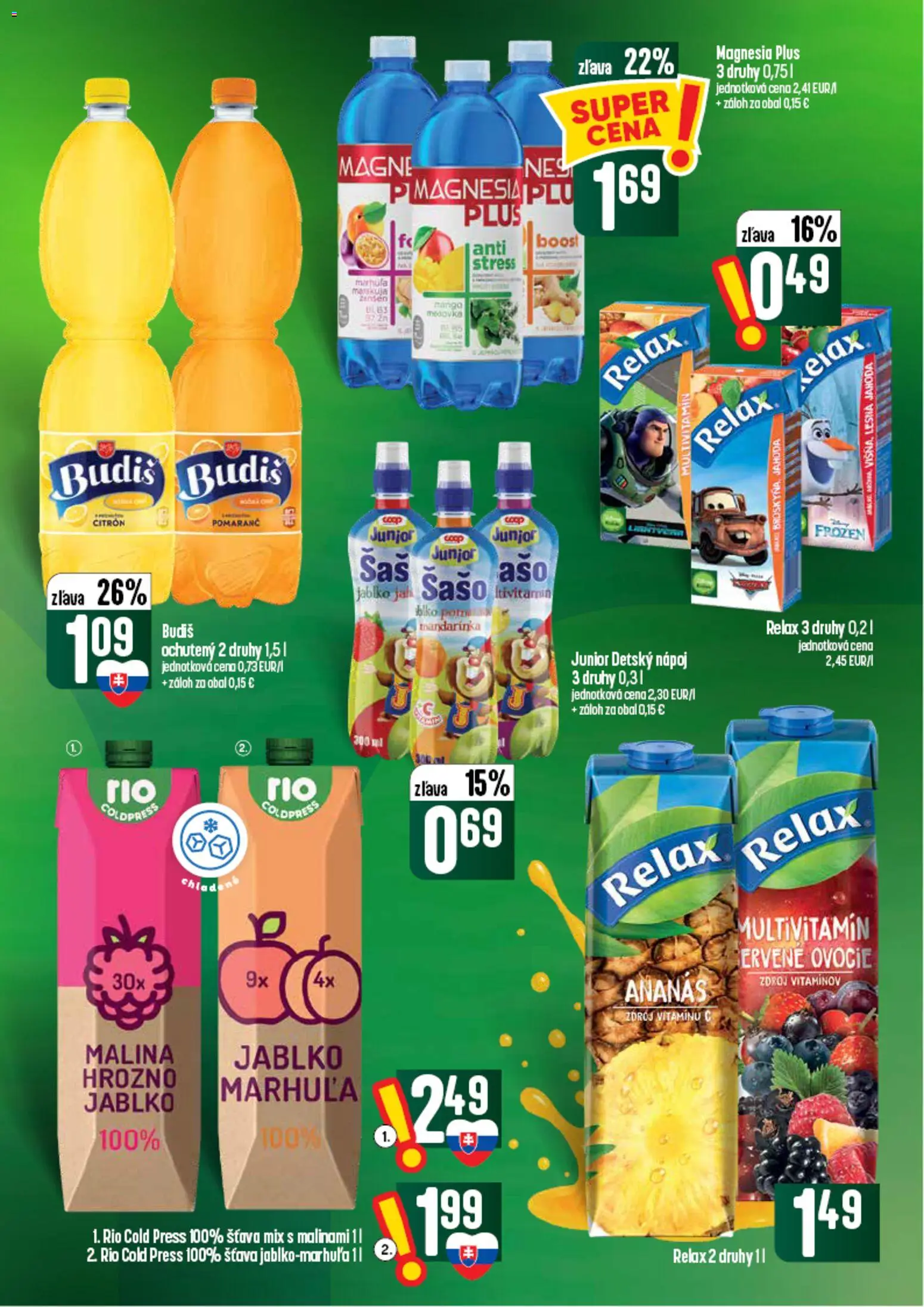 Nové COOP Jednota akcie – leták je platný od 03.09.2026 | Strana: 47 | Produkty: Multivitamín, Budiš, Magnesia, Detský nápoj