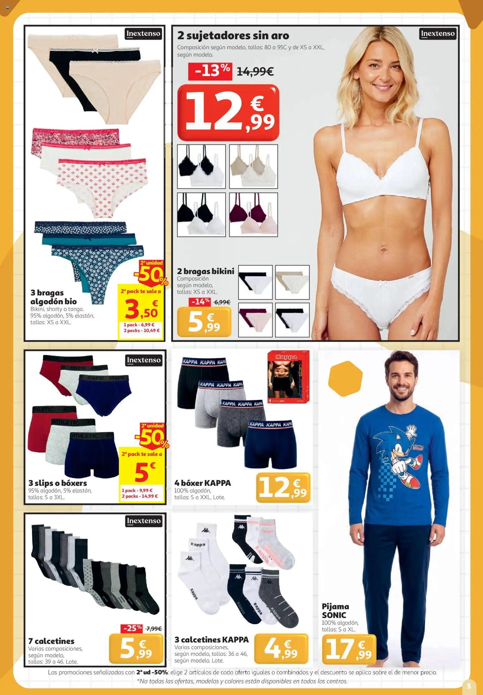 Alcampo - HP Nacional │ válido desde el 27/08/2026 | Página: 5 | Productos: Bragas, Pijama, Boxers, Té