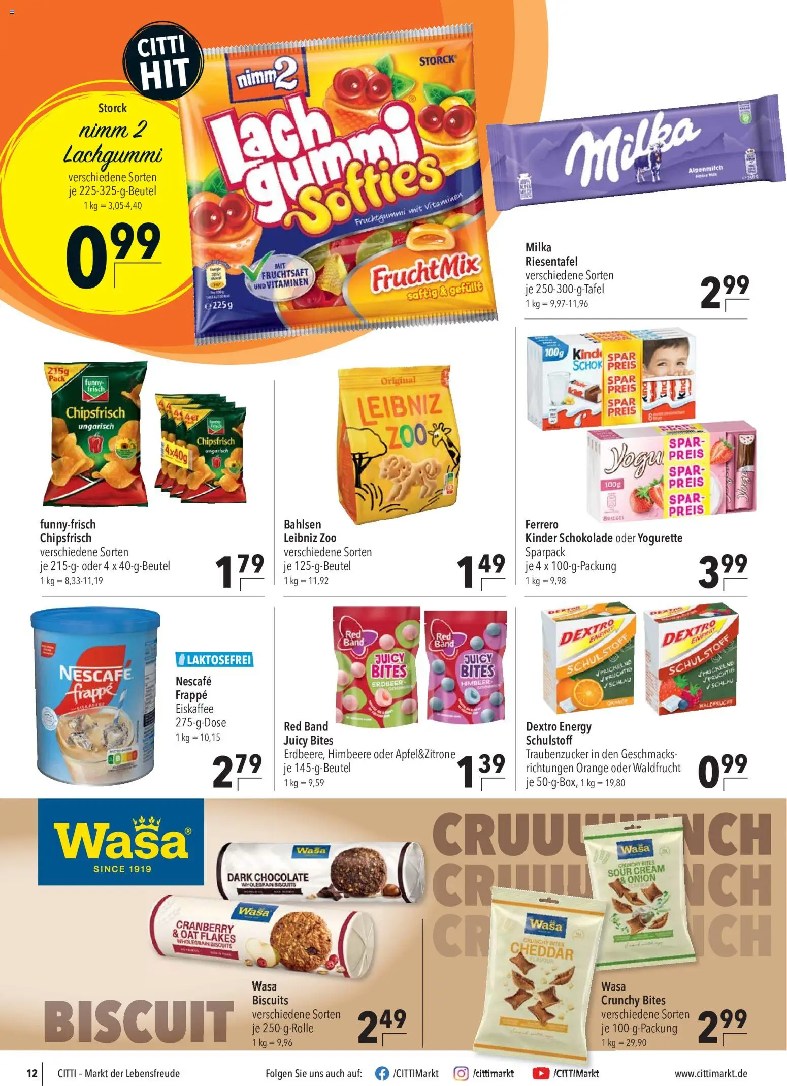 CITTI Markt Prospekt – gültig ab 05.08.2026 | Seite: 16 | Produkte: Kinder schokolade, Nescafe, Energy, Schokolade