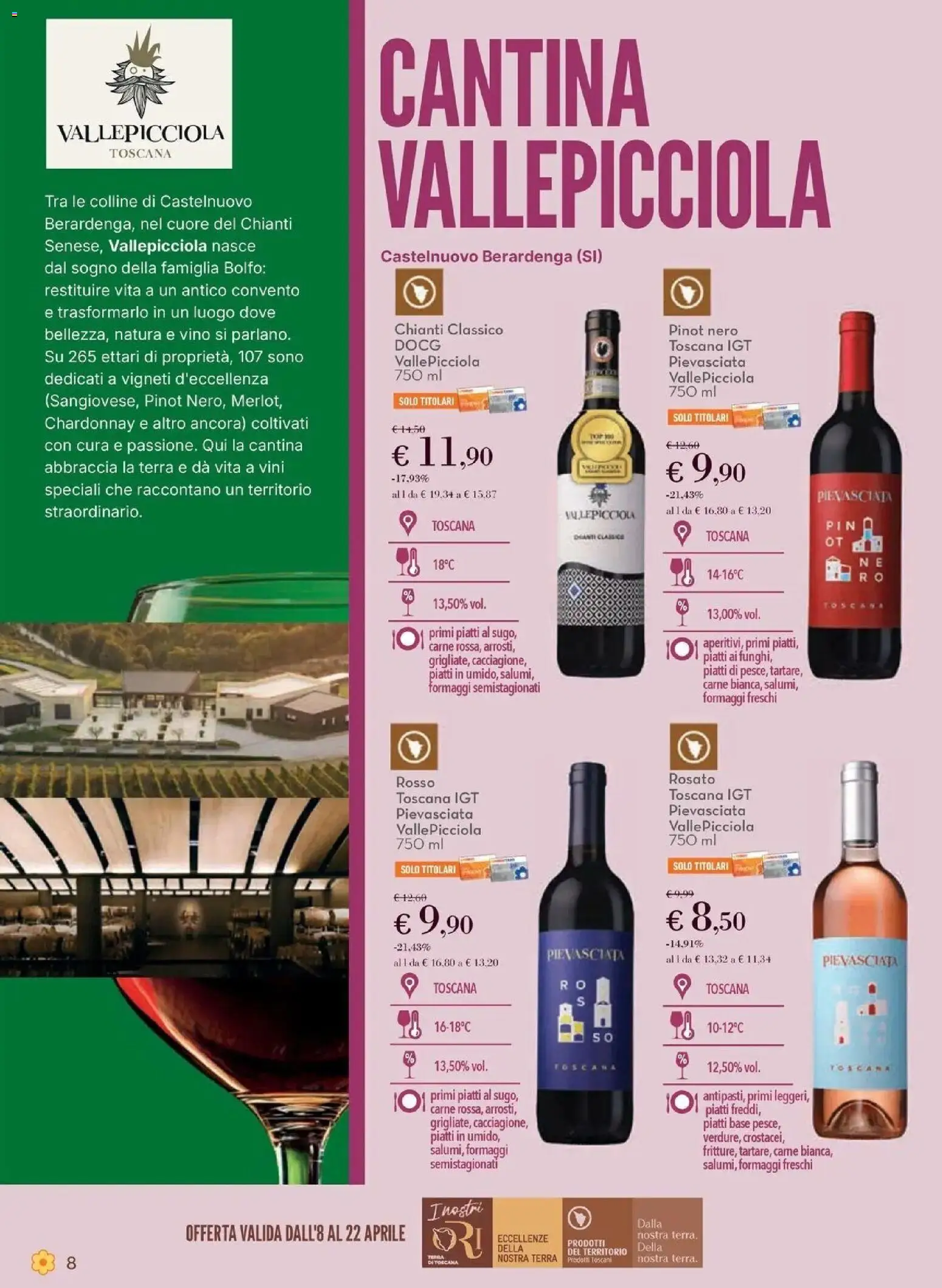 Volantino Conad del 08.04.2026 | Pagina: 8 | Prodotti: Vino, Terra
