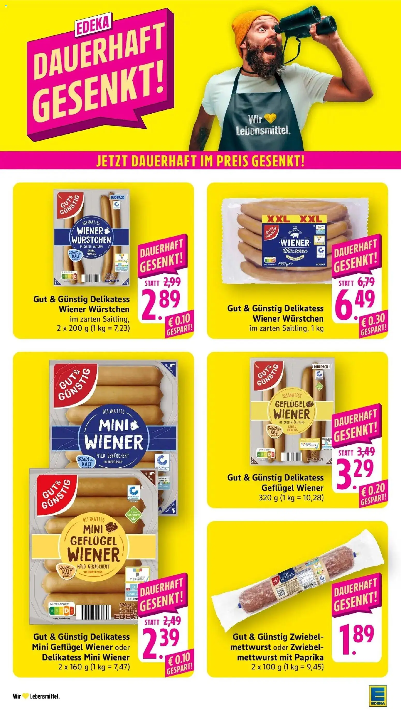 Edeka Prospekt Mühlheim / Donau (ab 19.10.2026) » Angebote Online | Seite: 18 | Produkte: Wiener wurstchen, Paprika