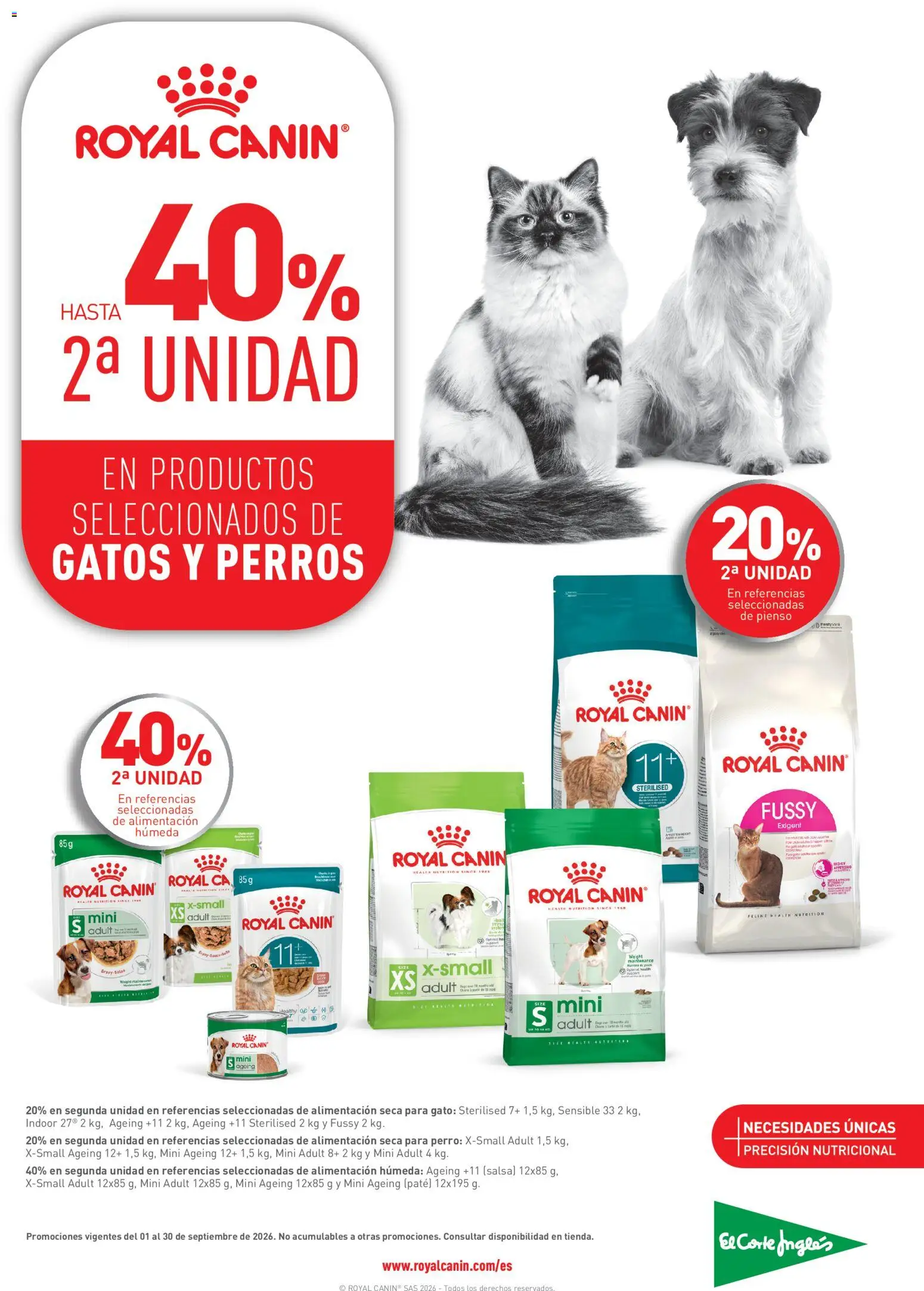 El Corte Inglés Mascota │ válido desde el 01/09/2026 | Página: 20 | Productos: Paté, Pienso