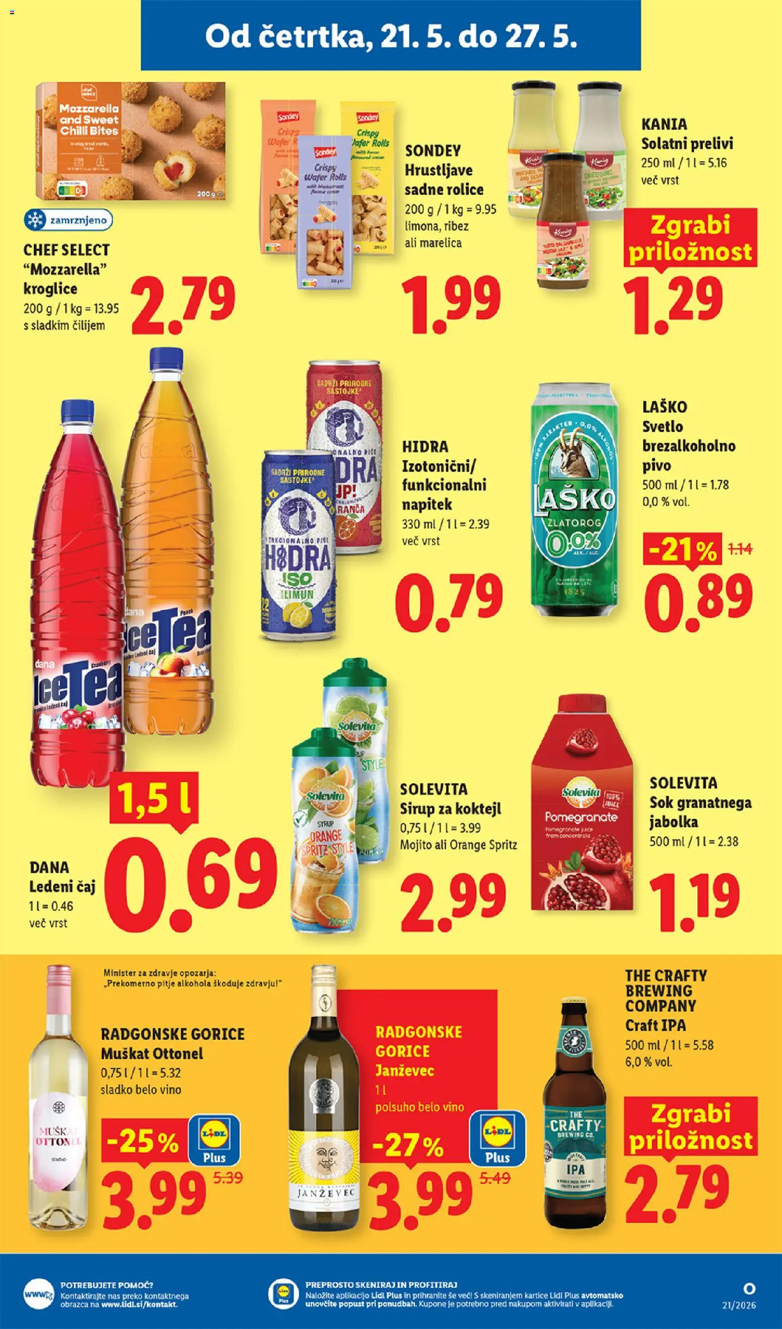 Novi Lidl katalog ponudbe – veljaven od 21.05.2026 | Stran: 13 | Izdelki: Ledeni čaj, Vino, Jabolka, Caj