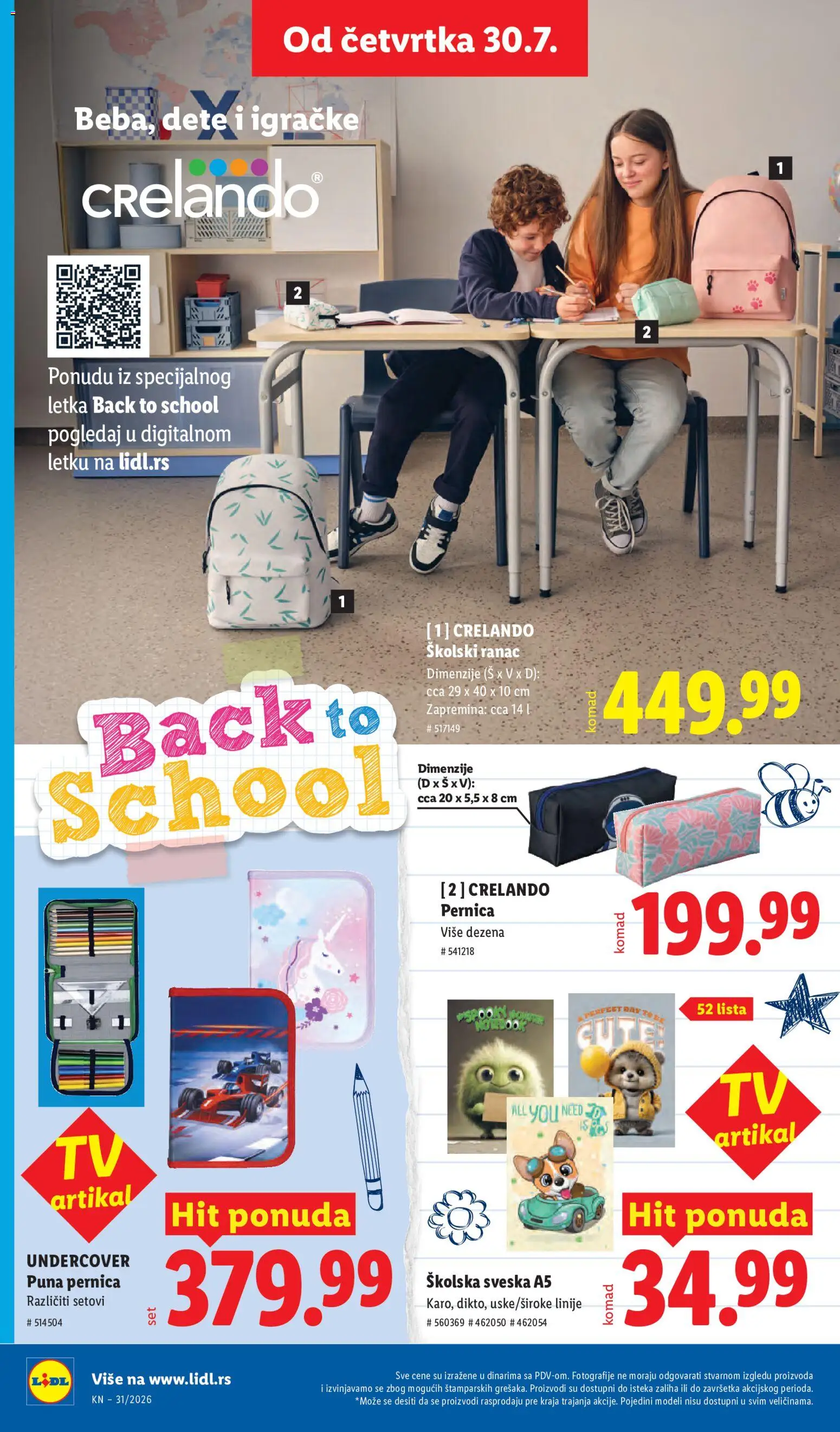 Lidl katalog - važi od 30.07.2026 | Strana: 74 | Proizvode: Ranac, Igračke