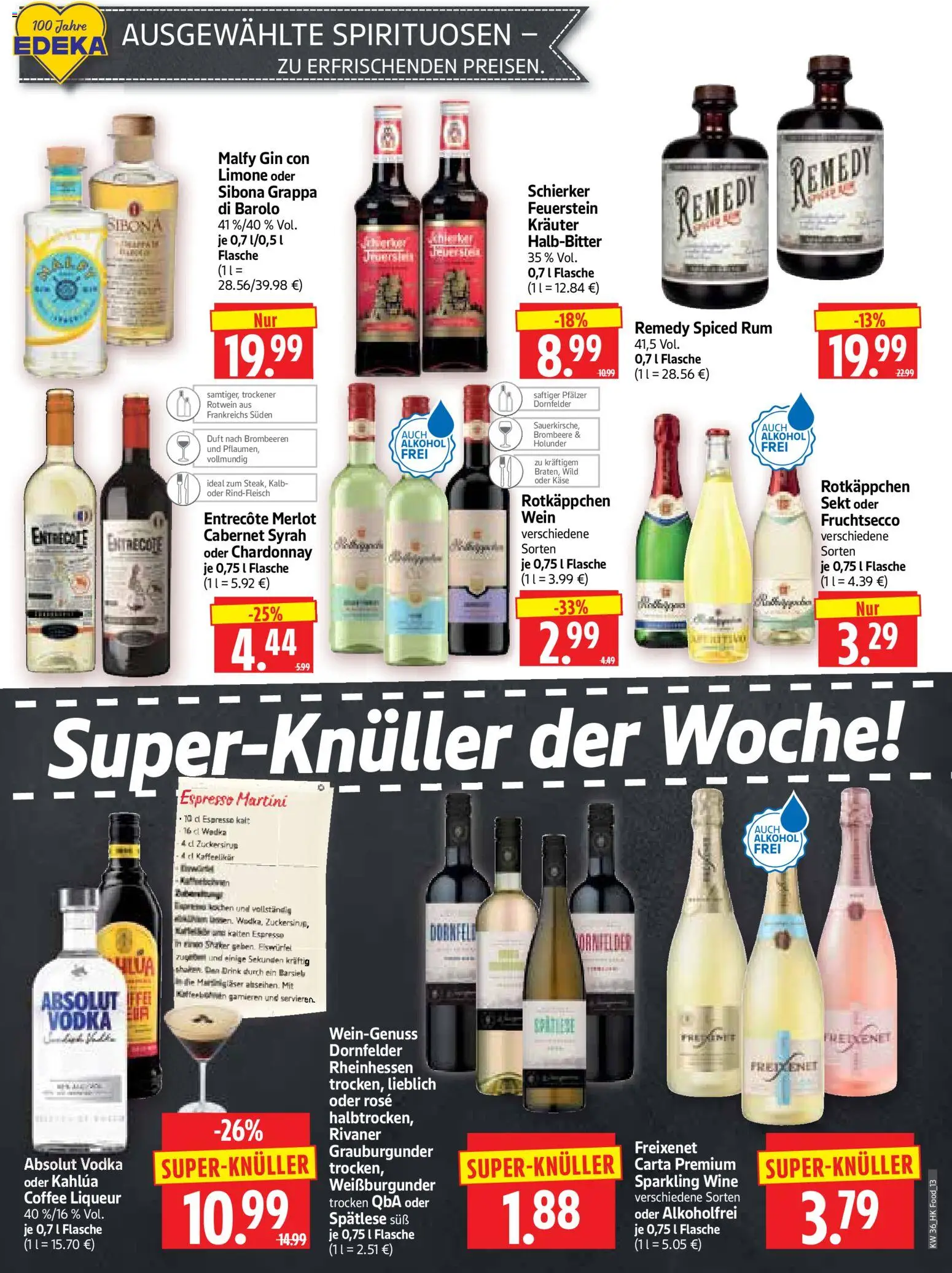HERKULES Prospekt – gültig ab 31.08.2026 | Seite: 13 | Produkte: Merlot, Entrecote, Rotkäppchen, Wein