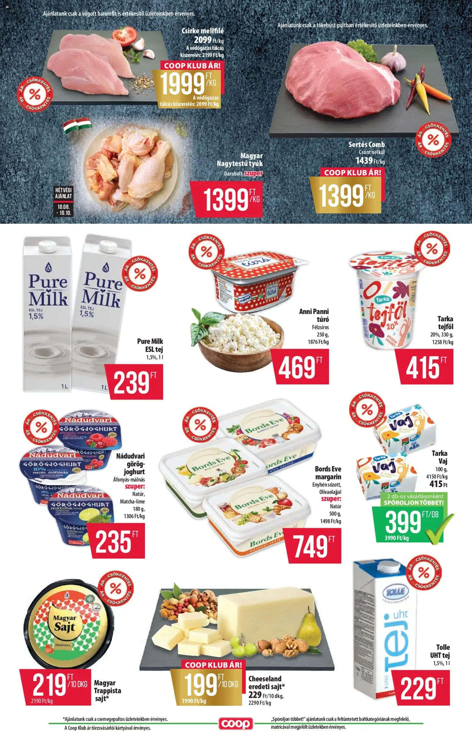 COOP akciós ujság - amely érvényes a következő dátumtól: 2026.10.08. | Oldal: 3 | Termékek: Lime, Matcha, UHT tej, Püré