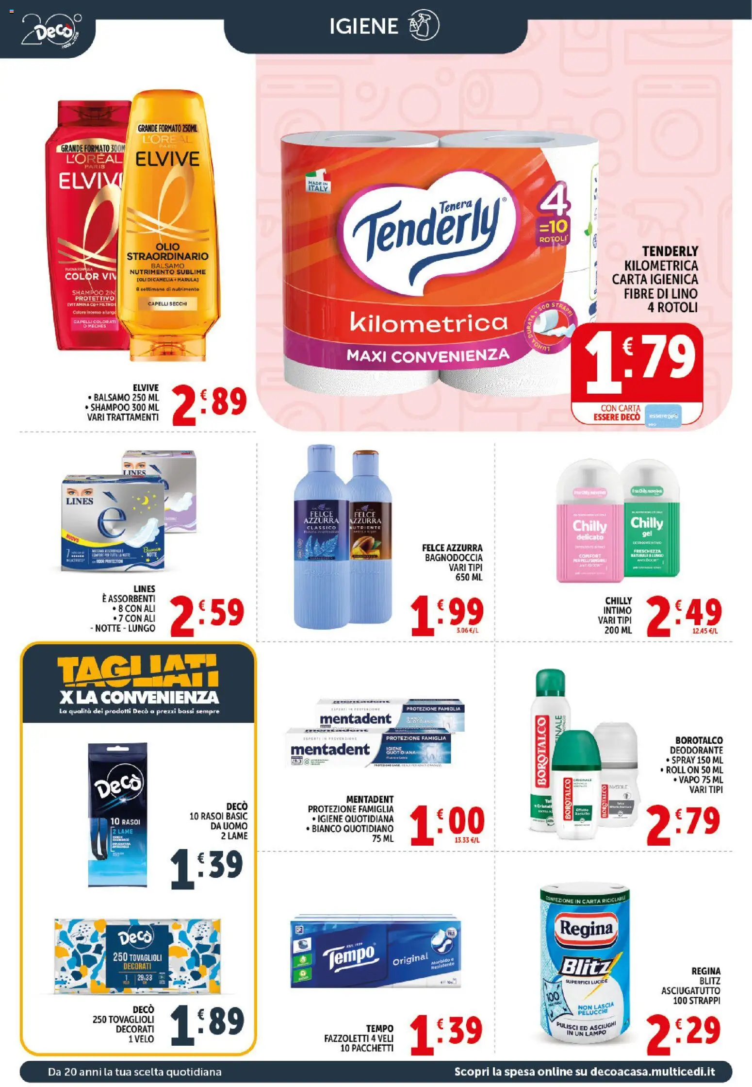Volantino Decò del 21/08/2026 | Pagina: 18 | Prodotti: Shampoo, Balsamo, Fazzoletti, Olio