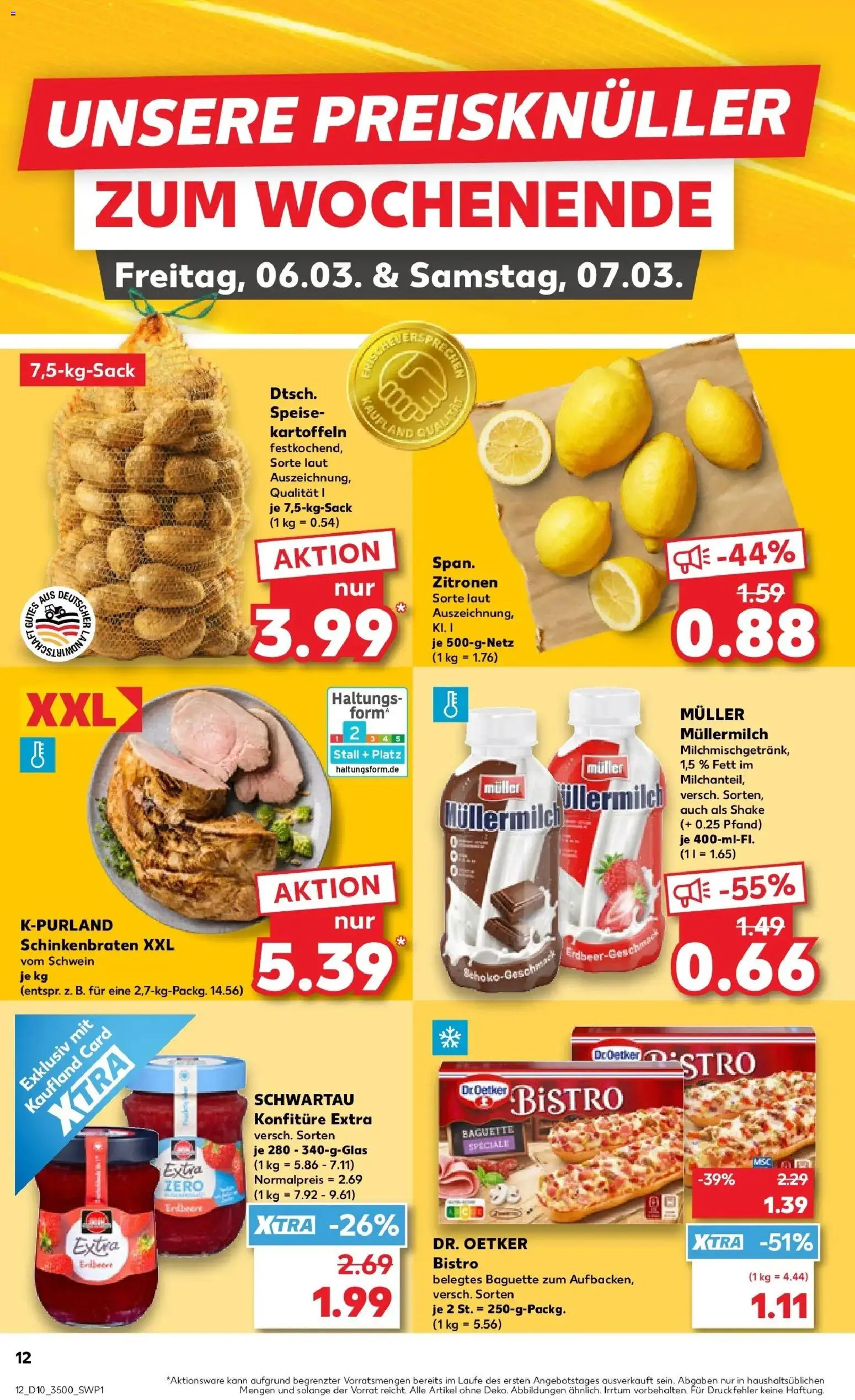 Kaufland Prospekt Leipzig	 – gültig ab 05.03.2026 | Seite: 12 | Produkte: Baguette, Kartoffeln, Muller mullermilch, Zitronen