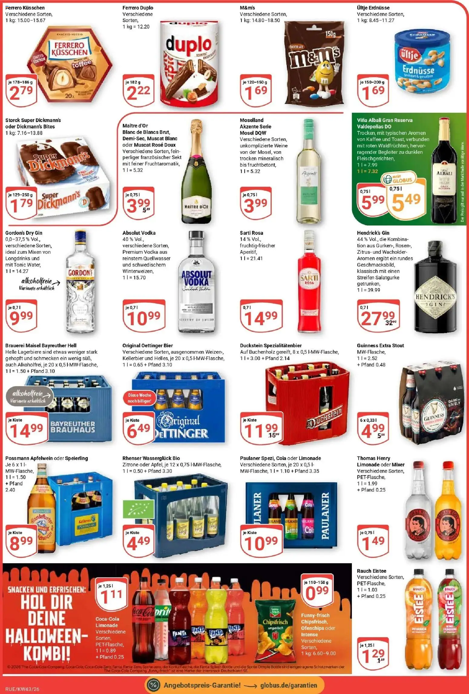 Globus Prospekt Rüsselsheim (ab 19.10.2026) » Angebote online | Seite: 3 | Produkte: Bayreuther hell, Cola, Oettinger, Paulaner