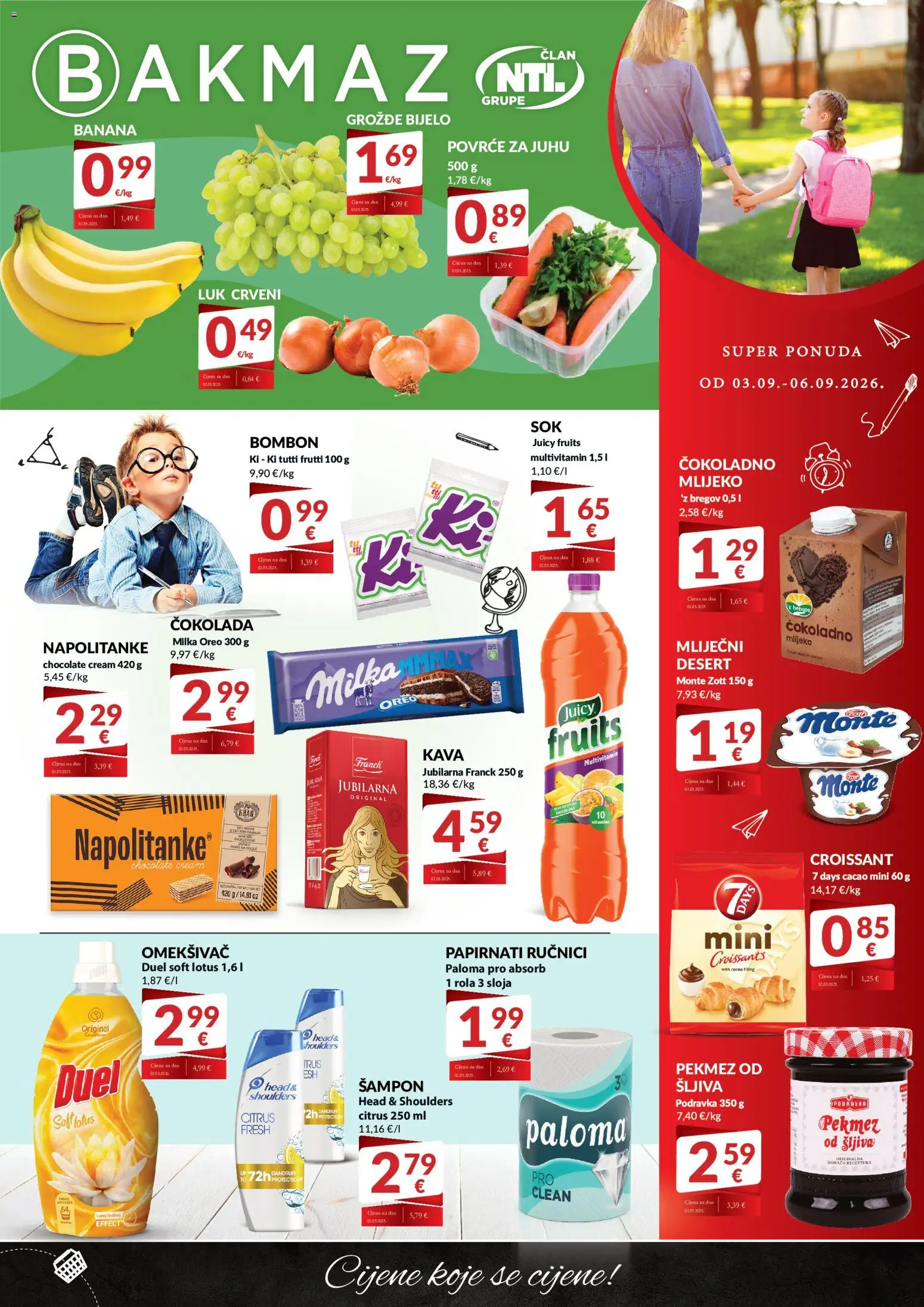 Bakmaz katalog | vrijedi od 03.09.2026 | Stranica: 1 | Proizvodi: Head & Shoulders, Oreo, Podravka, Luk