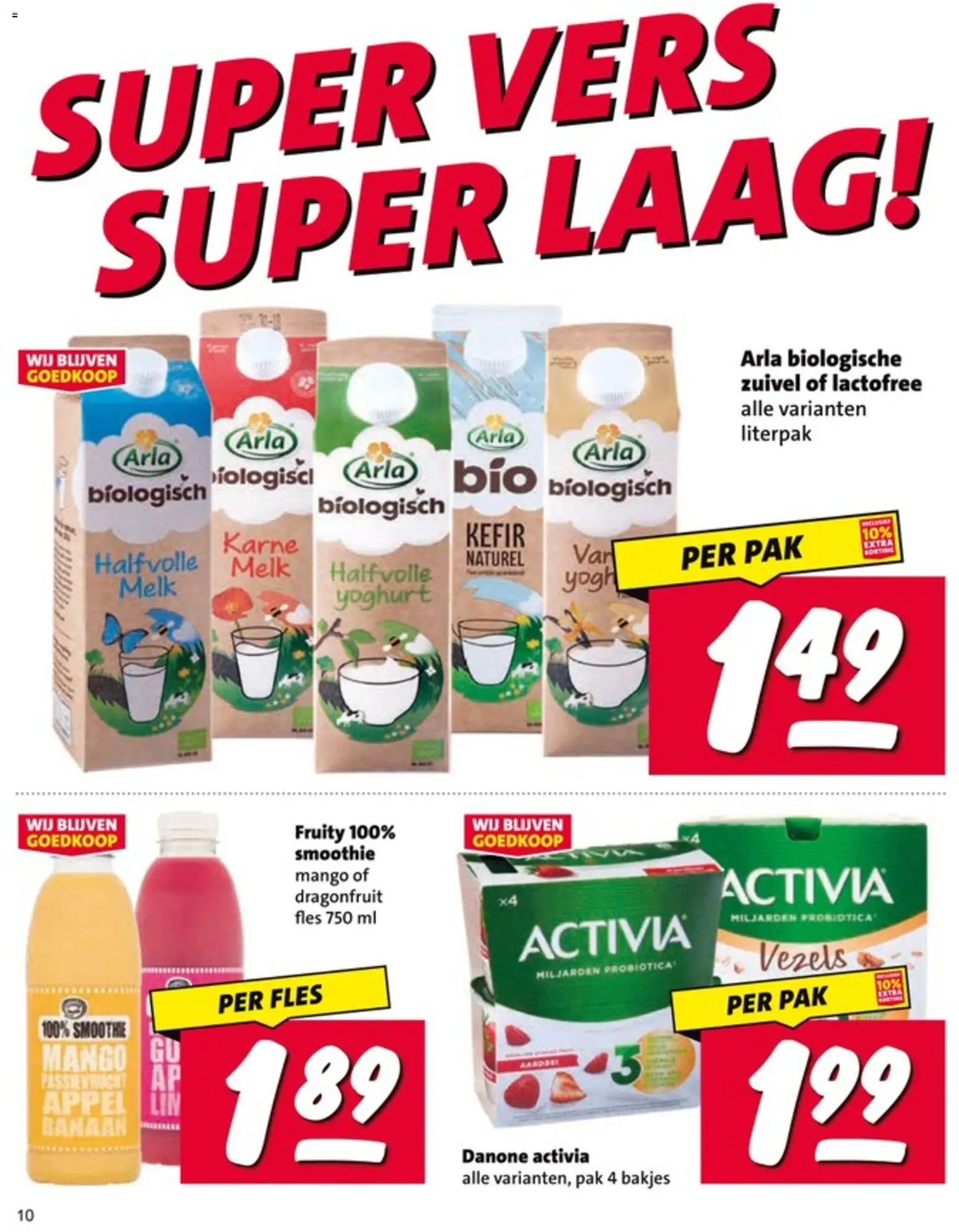 {H1} | Pagina: 10 | Producten: Zuivel, Melk, Yoghurt, Probiotica
