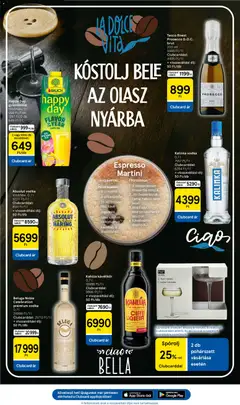 Tesco aktuális akciós újság - amely érvényes a következő dátumtól: 2026.07.23. | Oldal: 17 | Termékek: Gyümölcslé, Jégkocka, Absolut vodka, Kávé