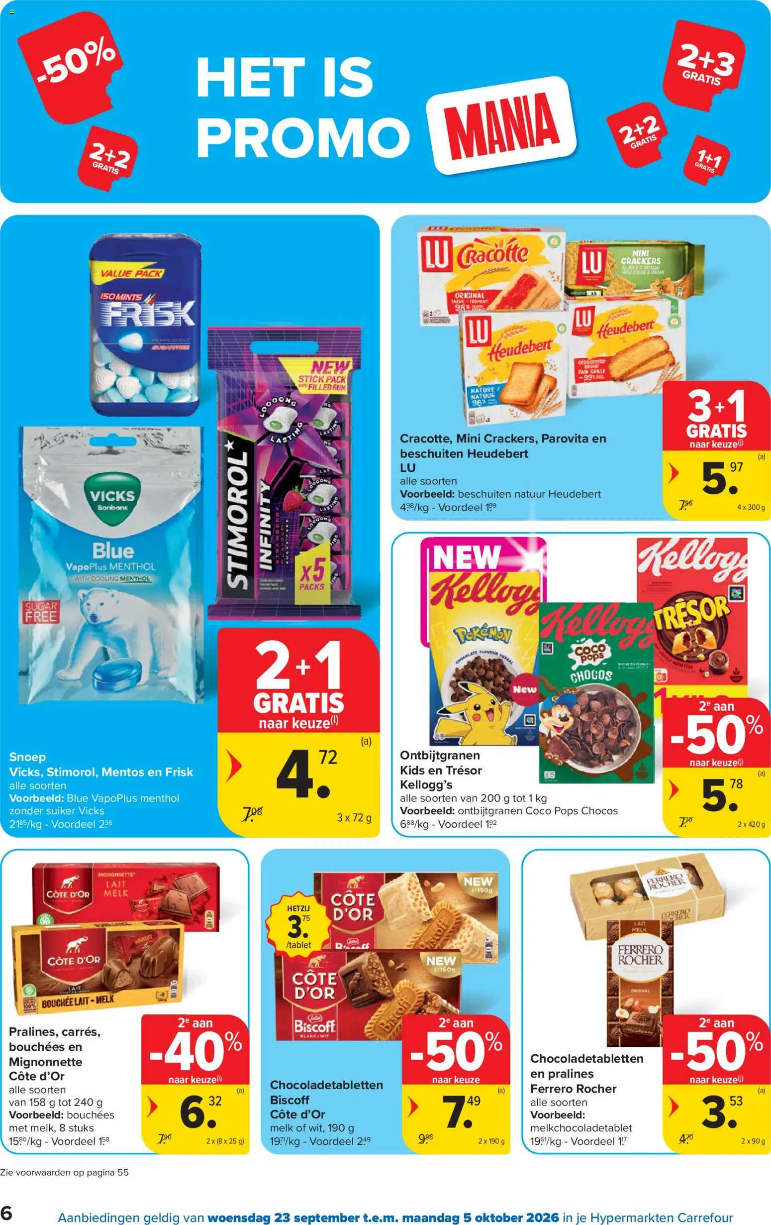 {H1} | Pagina: 6 | Producten: Tarwe, Ontbijtgranen, Snoep, Ferrero Rocher