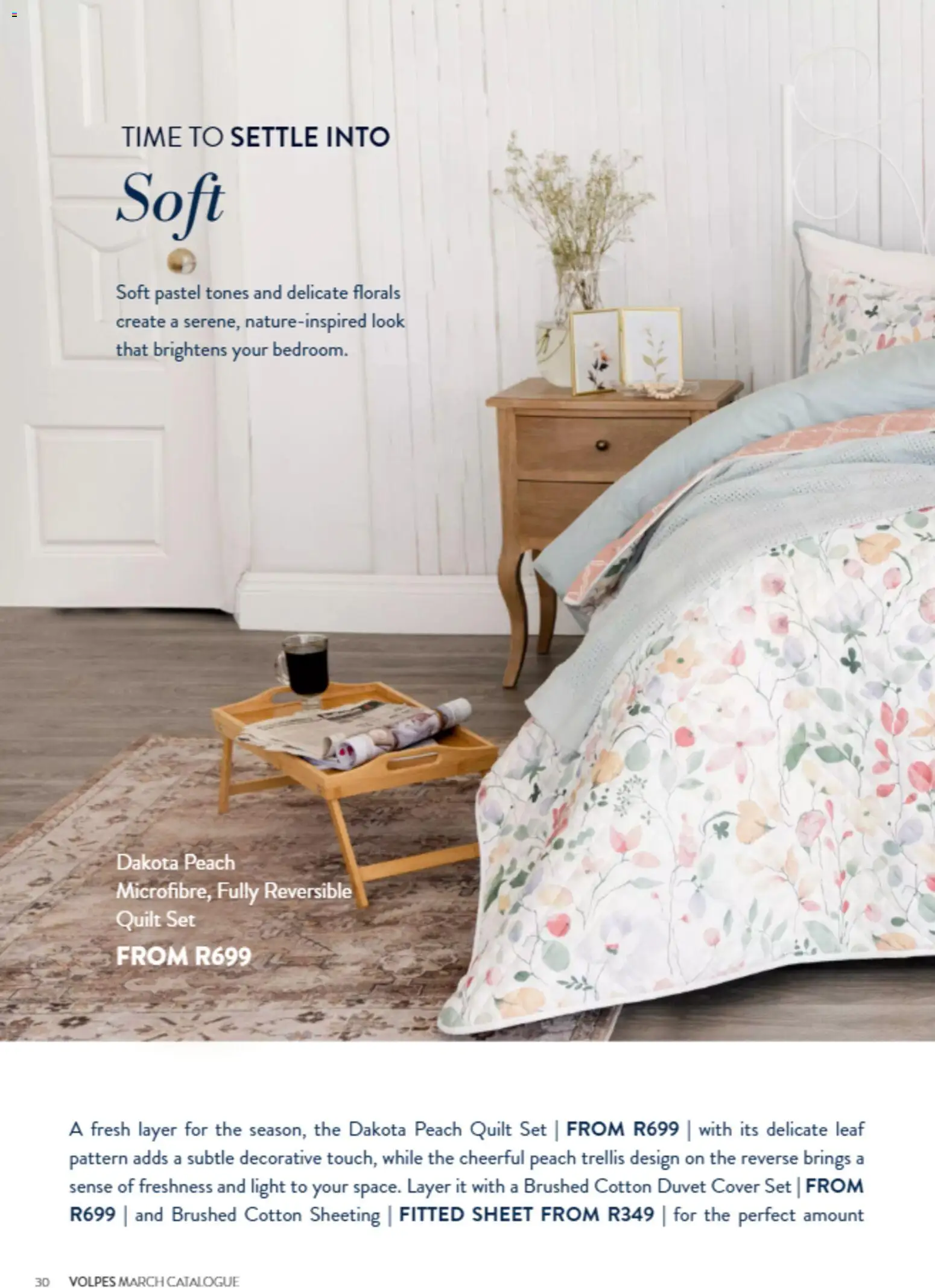 New Volpes catalogue – valid from 01.03.2026 | Page: 30 | Products: Cover, Duvet, Light, Peach