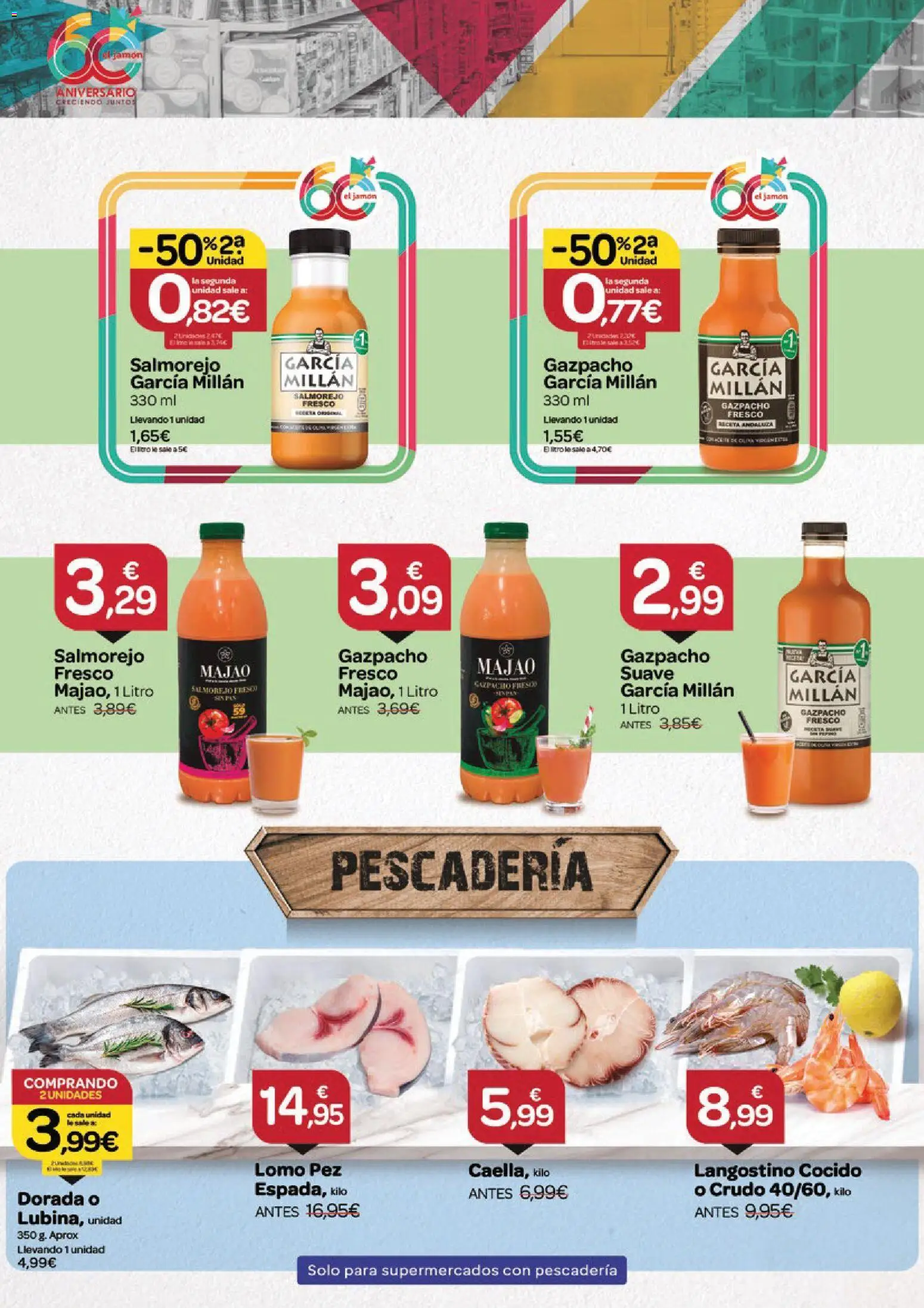 Supermercados El Jamón folleto │ válido desde el 27/08/2026 | Página: 4 | Productos: Lomo, Gazpacho, Langostino