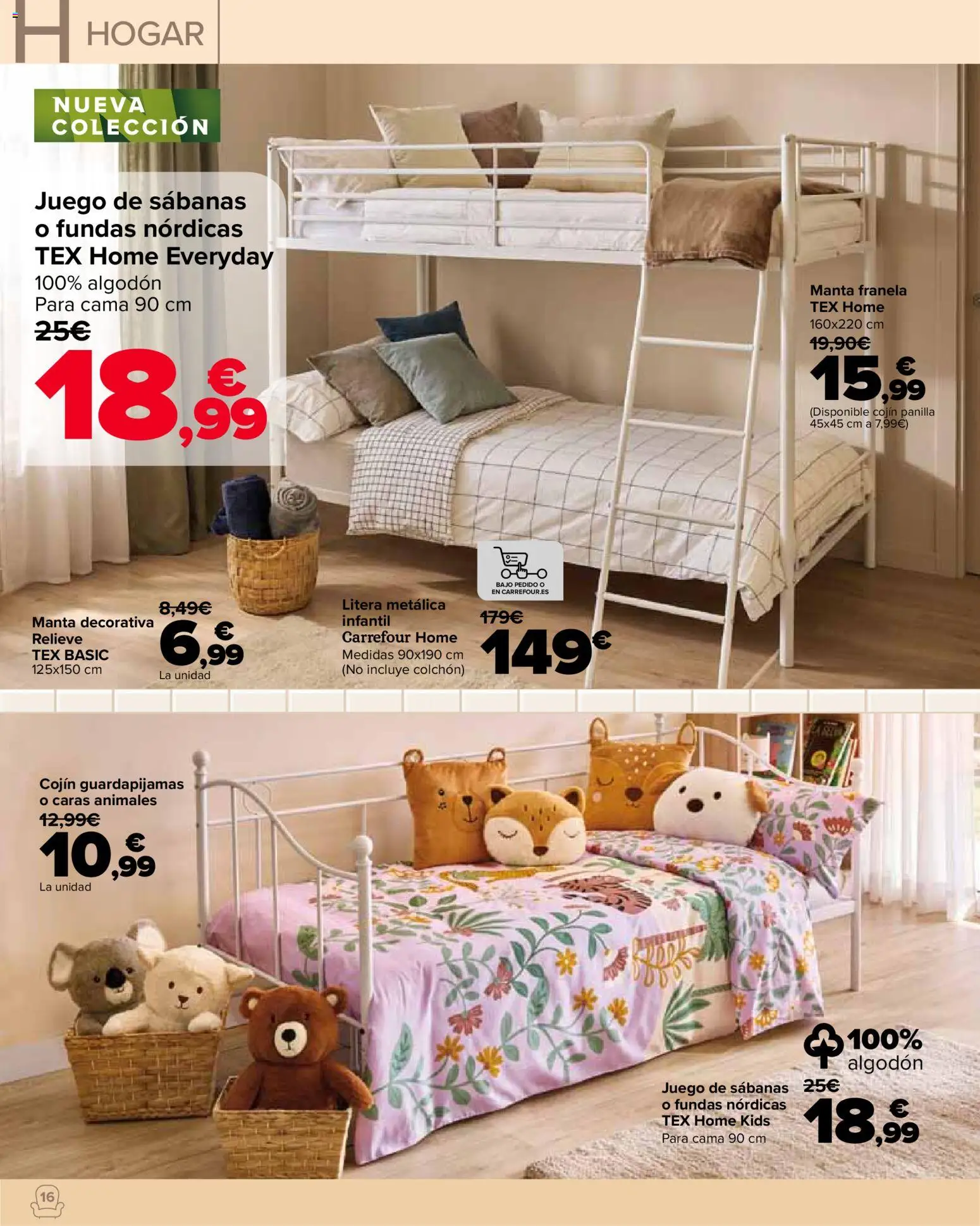 Carrefour Hogar │ válido desde el 22/09/2026 | Página: 16 | Productos: Colchon, Algodón, Cama, Cojín