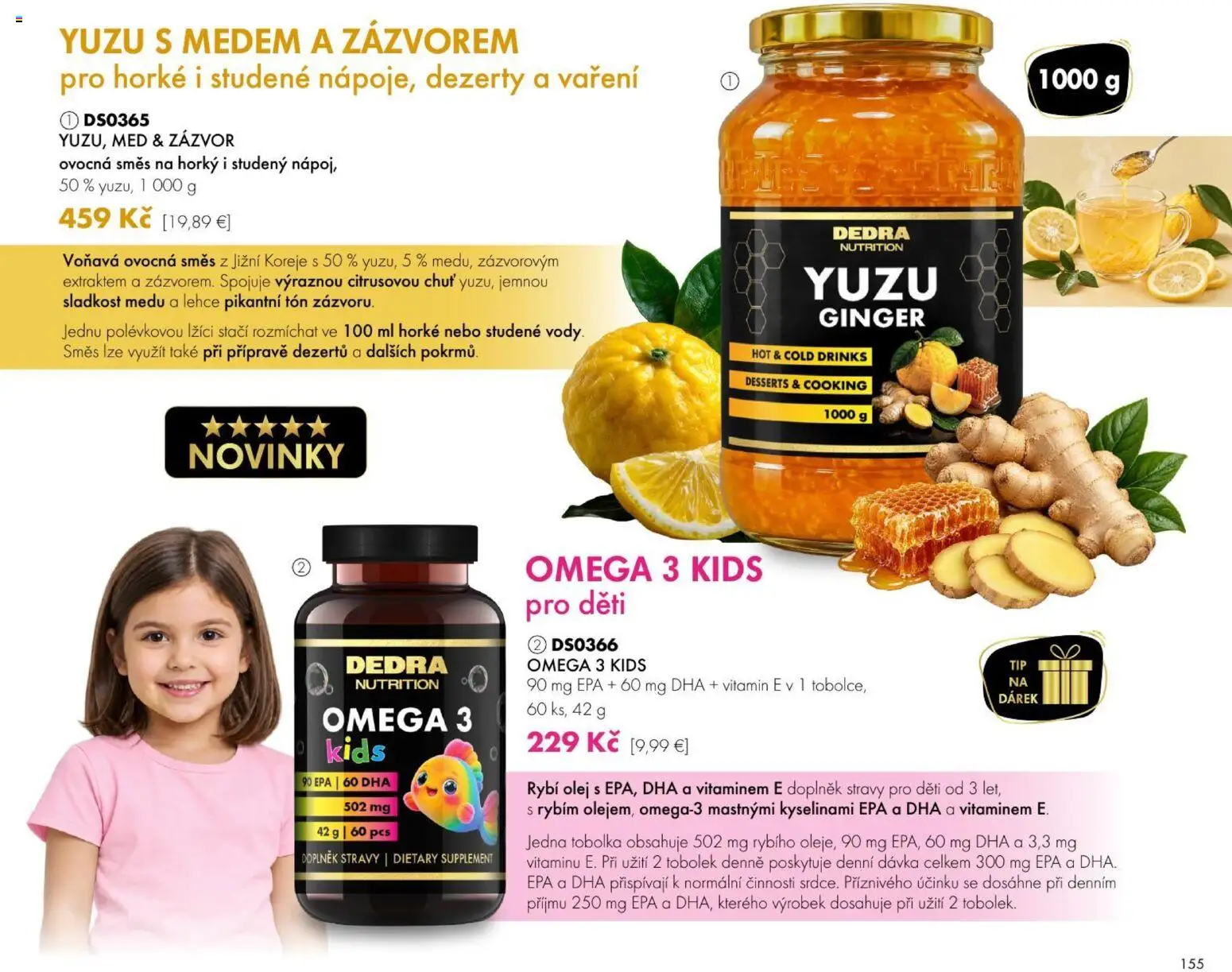 Nové Dedra akcie – leták je platný od 23.10.2026 | Strana: 55 | Produkty: Olej, Zázvor, Rybí olej, Omega