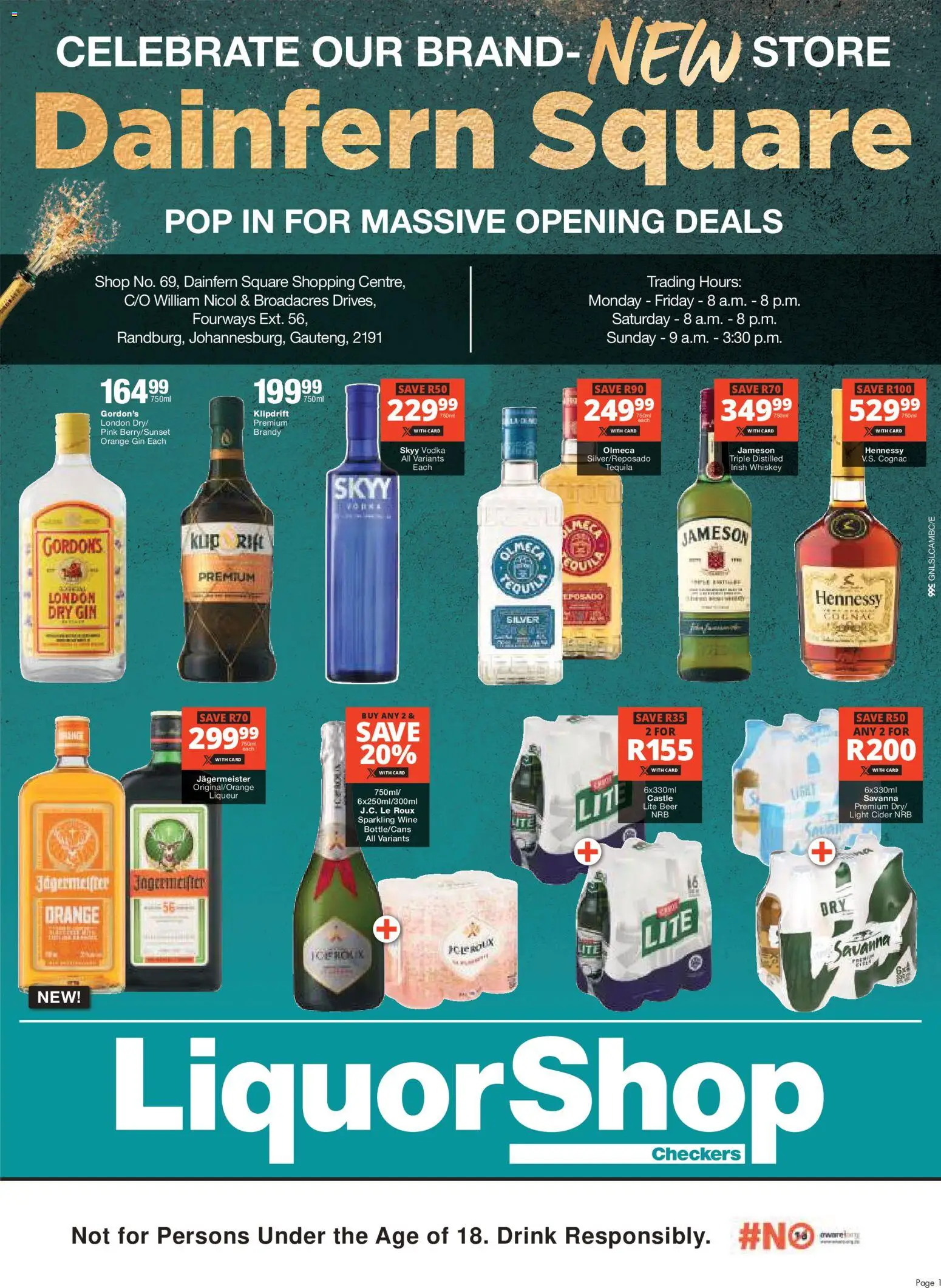 New Checkers catalogue – valid from 26.04.2026 | Page: 1 | Products: Brandy, Wine, Gin, Vodka