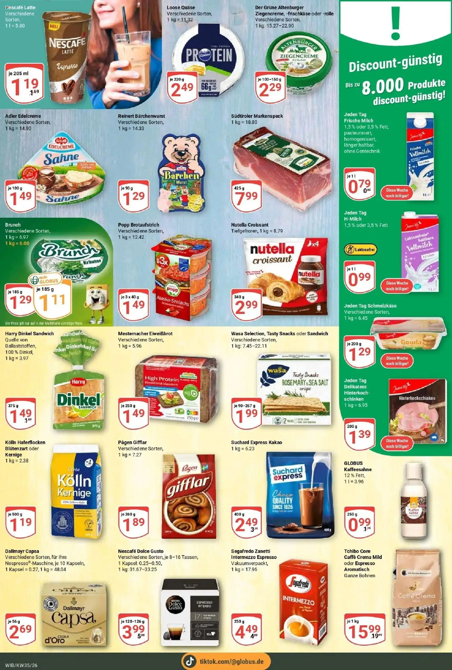 Globus Prospekt Wiesbaden-Nordenstadt (ab 24.08.2026) » Angebote online | Seite: 16 | Produkte: Nutella, Wurst, Schinken, Dolce gusto