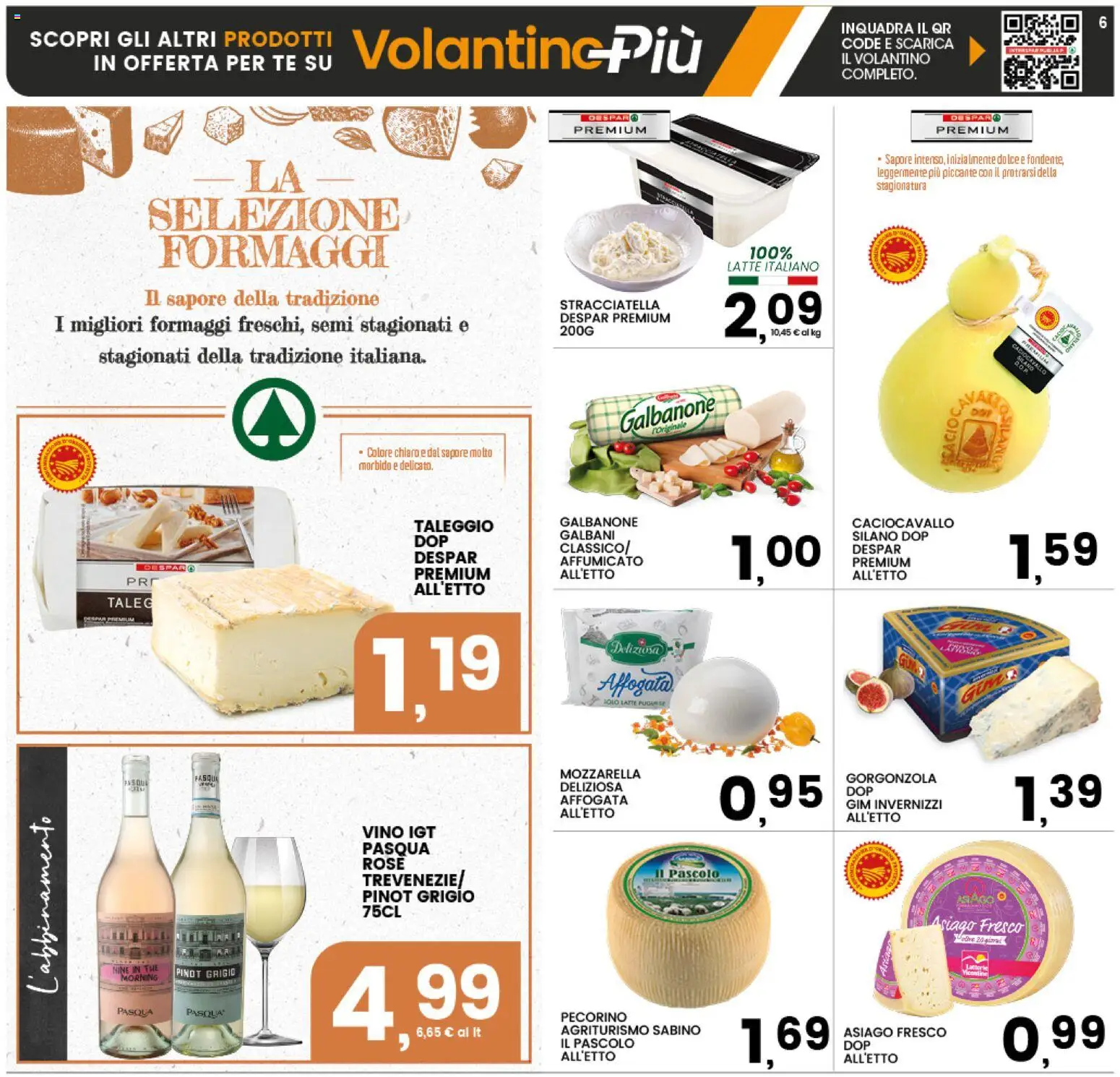 Volantino Interspar del 20/08/2026 | Pagina: 6 | Prodotti: Mozzarella, The, Pecorino, Stracciatella