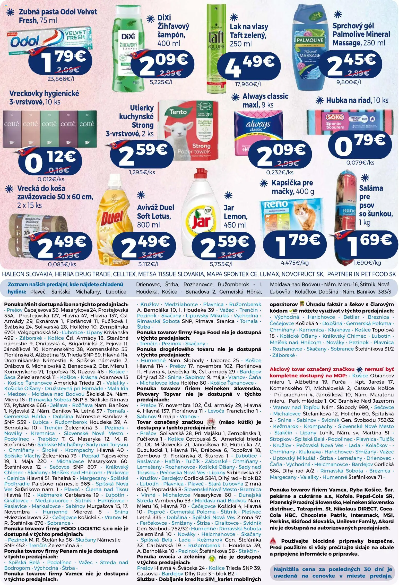 Nové Milk Agro akcie – leták je platný od 08.07.2026 | Strana: 15 | Produkty: Saláma, Lak na vlasy, Zubná pasta, Cola