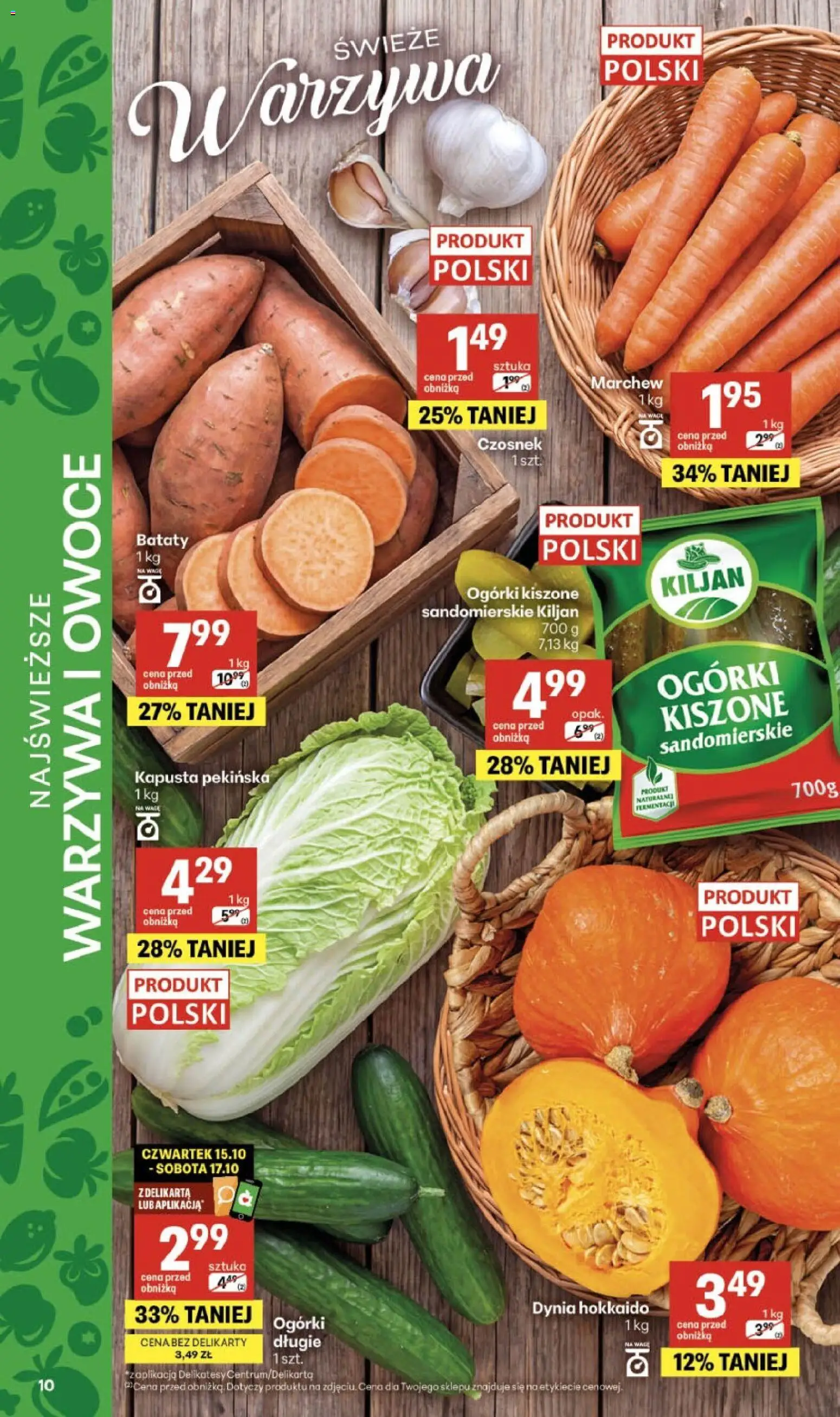 Delikatesy Centrum gazetka od 15.10.2026 | Strona: 10 | Produkty: Czosnek, Delikatesy, Bataty, Marchew