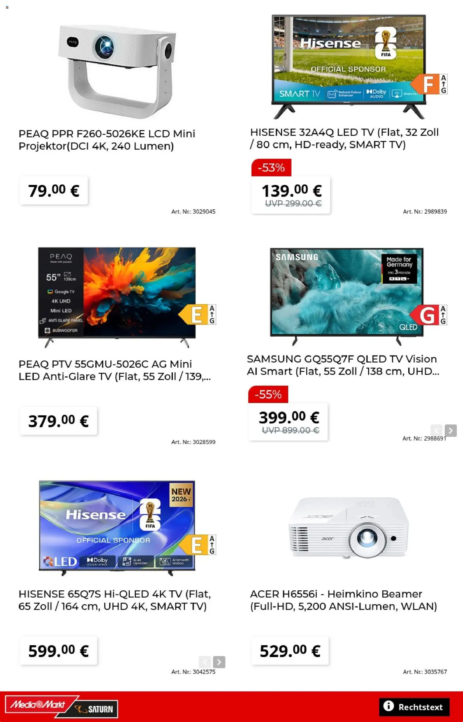 Media Markt Prospekt 	 – gültig ab 15.05.2026 | Seite: 2 | Produkte: Hisense, Heimkino, Audio, Beamer