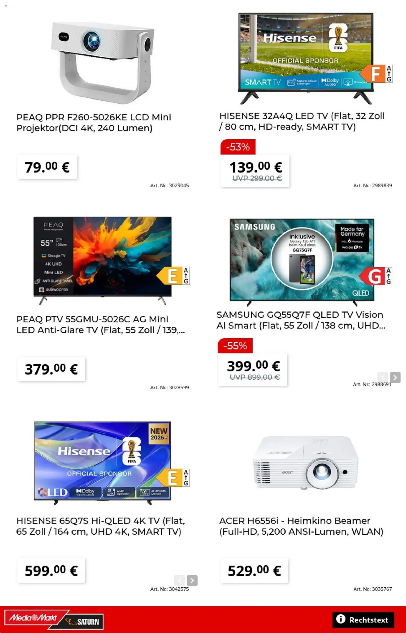 Media Markt Prospekt – gültig ab 15.05.2026 | Seite: 2 | Produkte: Smart TV, TV, Audio, Beamer