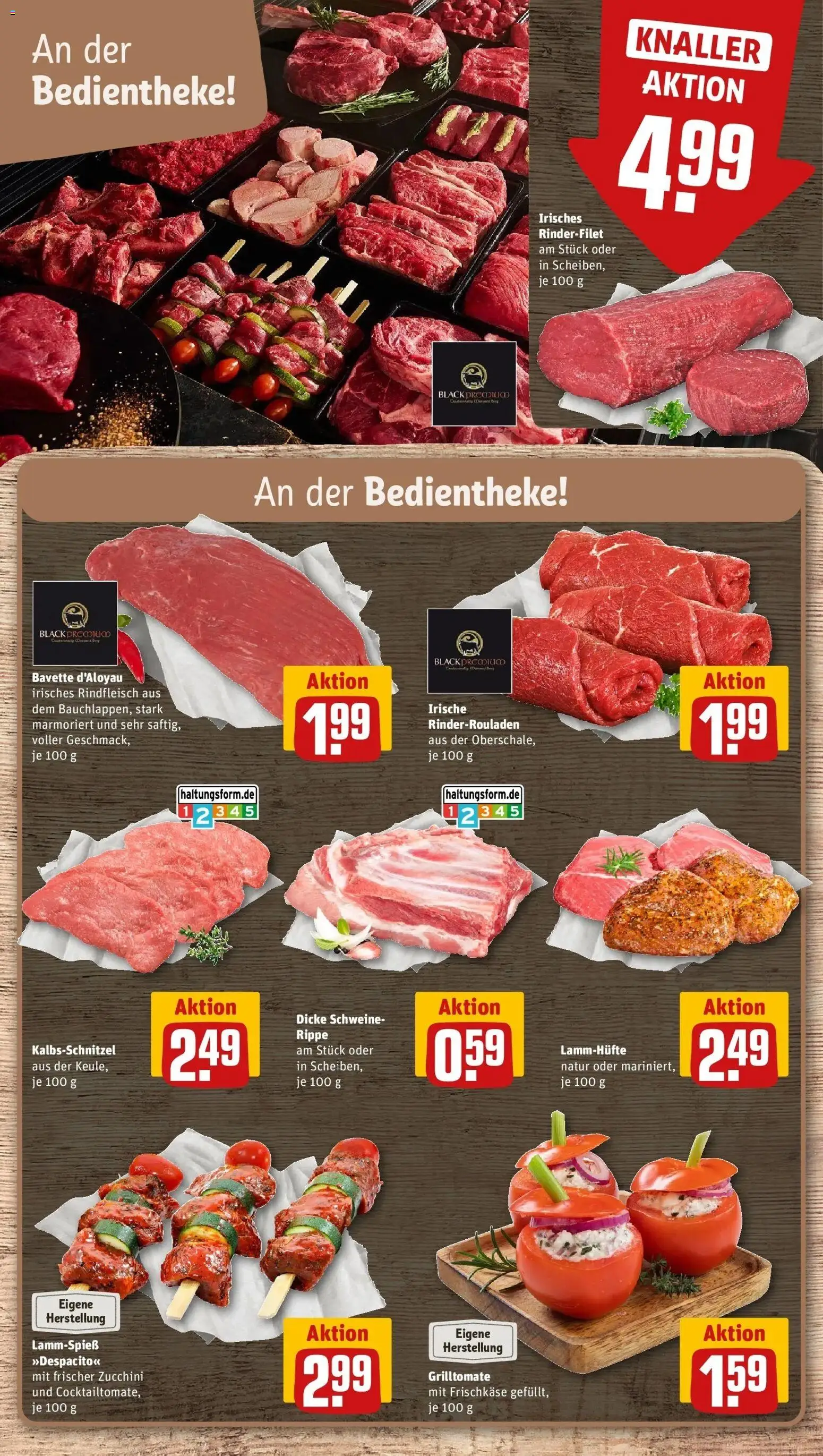 REWE Prospekt ab 03.08.2026 zum Blättern » Angebote | Seite: 8 | Produkte: Rinderrouladen, Rinderfilet, Zucchini, Frischkase