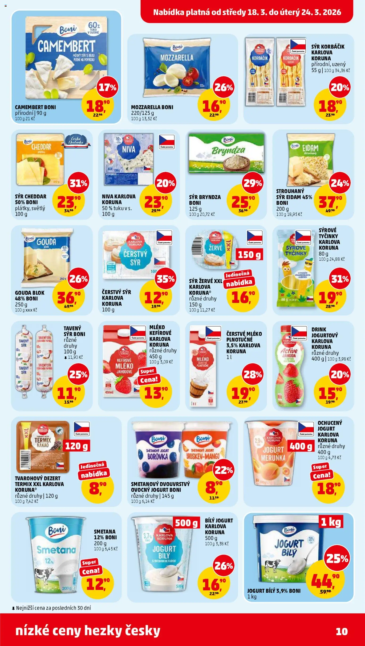 Penny Market leták od 18.03.2026 | Strana: 10 | Produkty: Tyčinky, Termix, Žervé, Čerstvý sýr