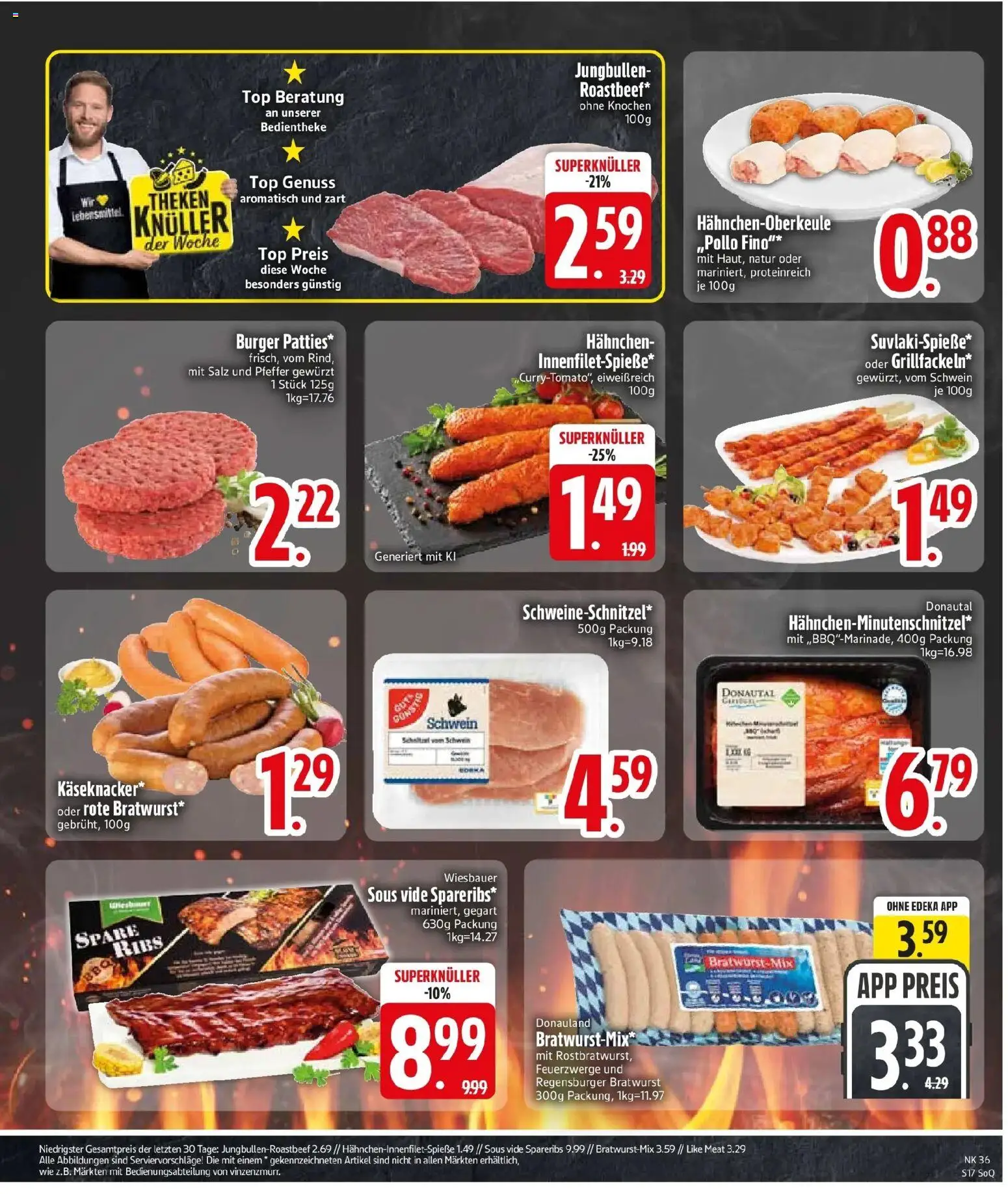 Edeka Prospekt Türkenfeld (ab 31.08.2026) » Angebote Online | Seite: 19 | Produkte: Hahnchen, Bratwurst, Salz, Pfeffer