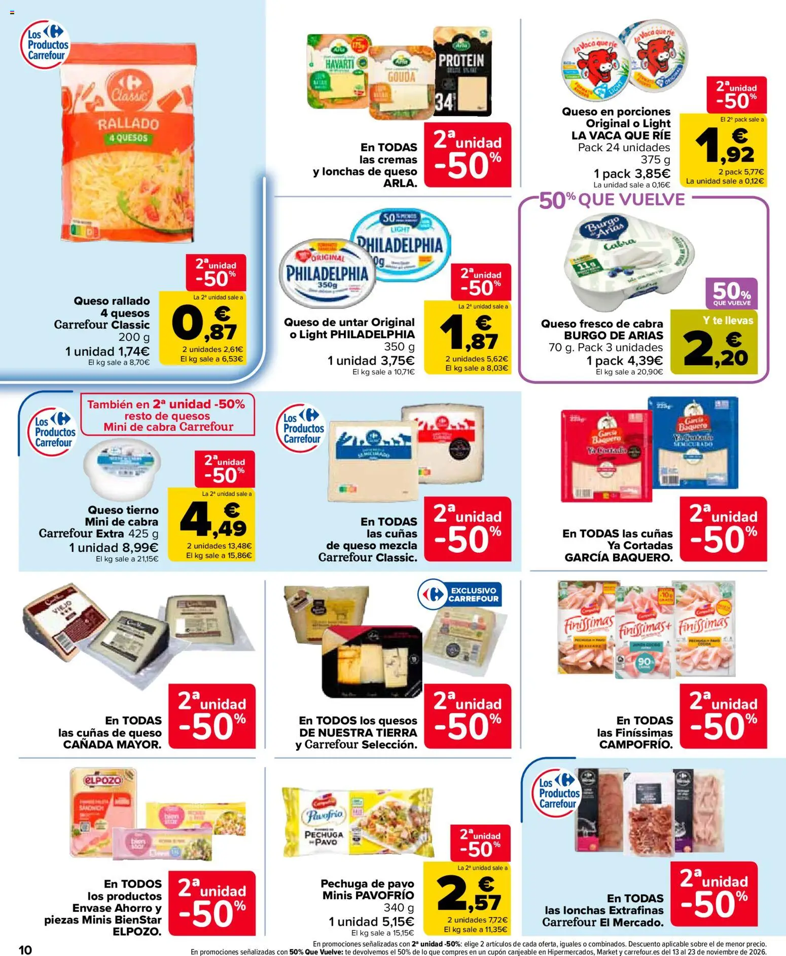 Carrefour Market folleto │ válido desde el 27/10/2026 | Página: 10 | Productos: Queso, Queso fresco, Queso rallado, Té