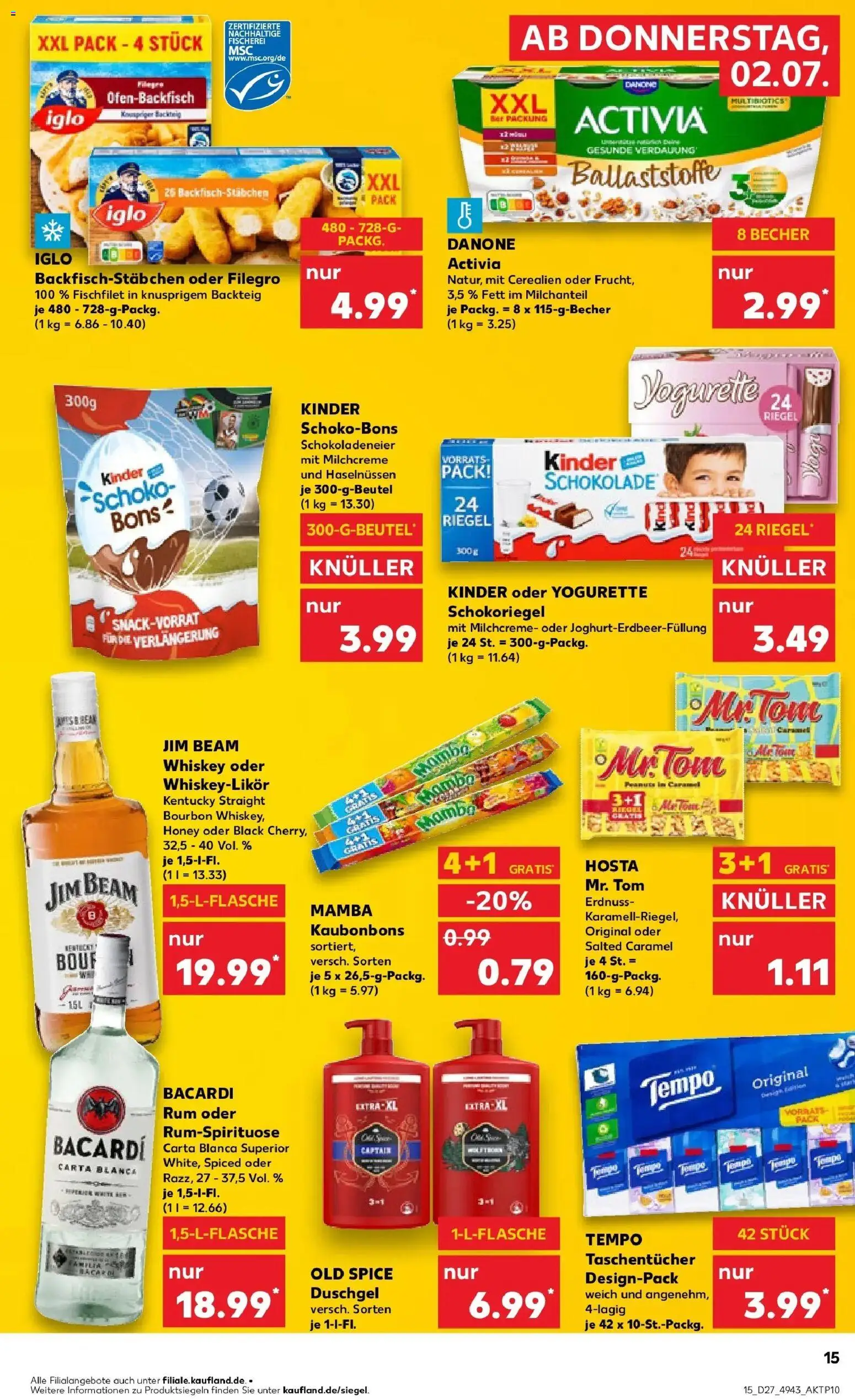 Kaufland Prospekt Troisdorf – gültig ab 29.06.2026 | Seite: 26 | Produkte: Rum, Iglo, Duschgel, Bourbon