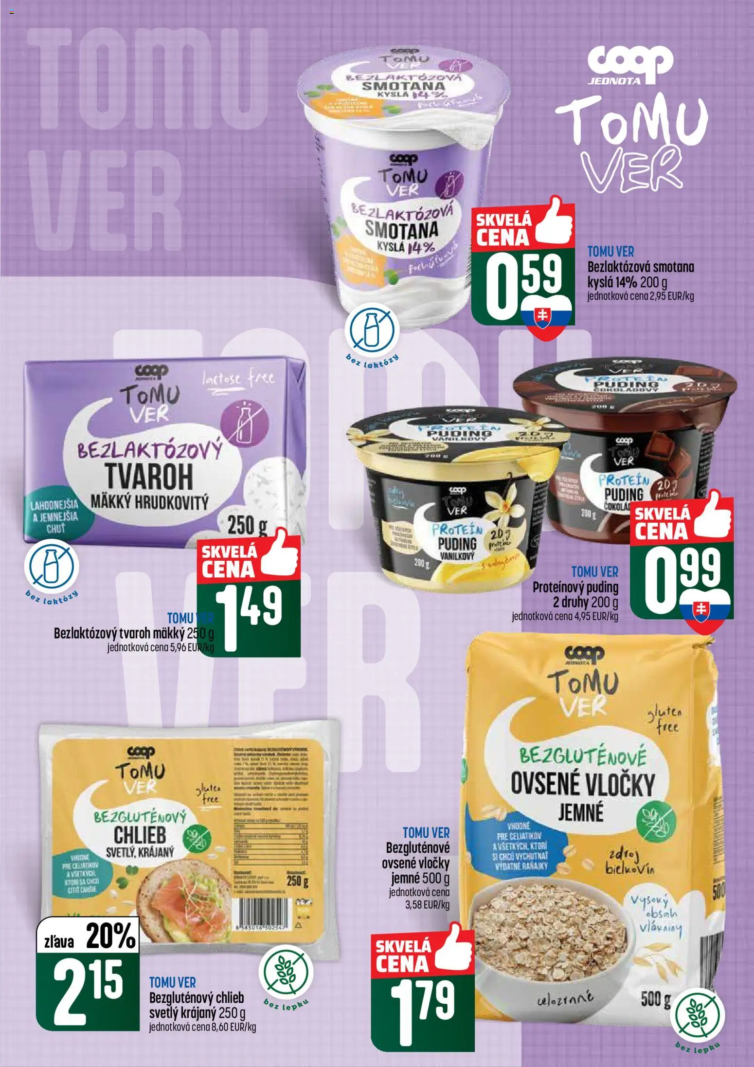 Nové COOP Jednota akcie – leták je platný od 16.04.2026 | Strana: 29 | Produkty: Smotana, Proteínový puding, Puding, Tvaroh