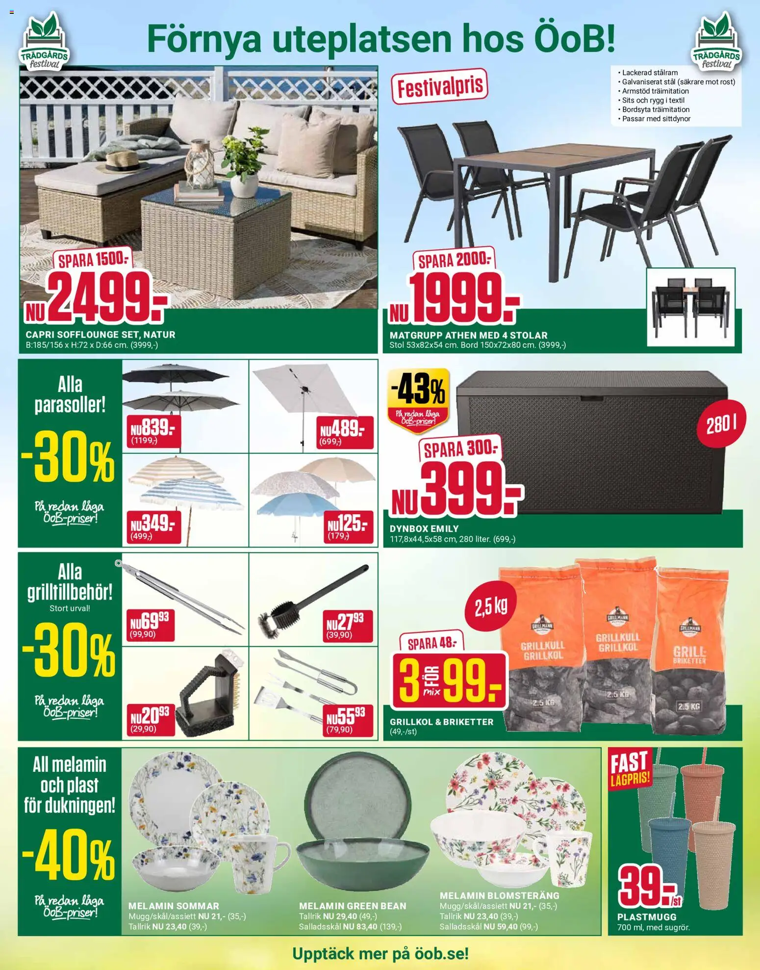 ÖoB reklamblad aktuell från 11.05.2026 | Sida: 4 | Produkter: Matgrupp, Grillkol, Bord, Stol