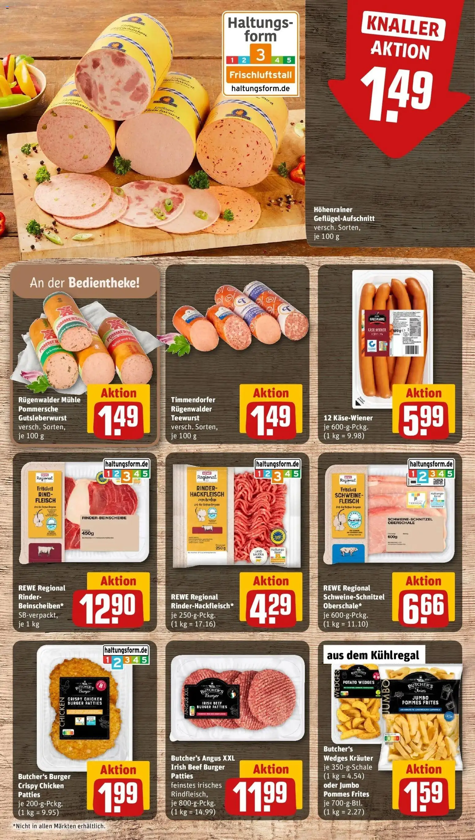Rewe Prospekt Nürnberg	 – gültig ab 10.05.2026 | Seite: 8 | Produkte: Mühle, Pommes, Burger, Rindfleisch