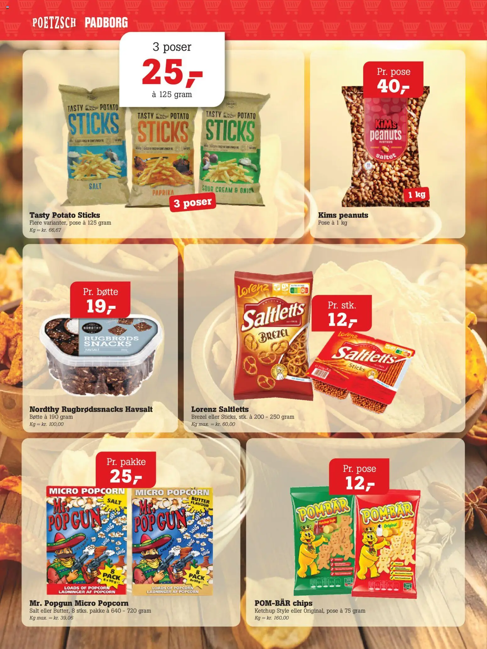 Poetzsch Padborg tilbudsavis – gyldig fra 30/07/2026 | Side: 22 | Produkter: Chips, Ketchup, Peanuts, Rugbrødssnacks