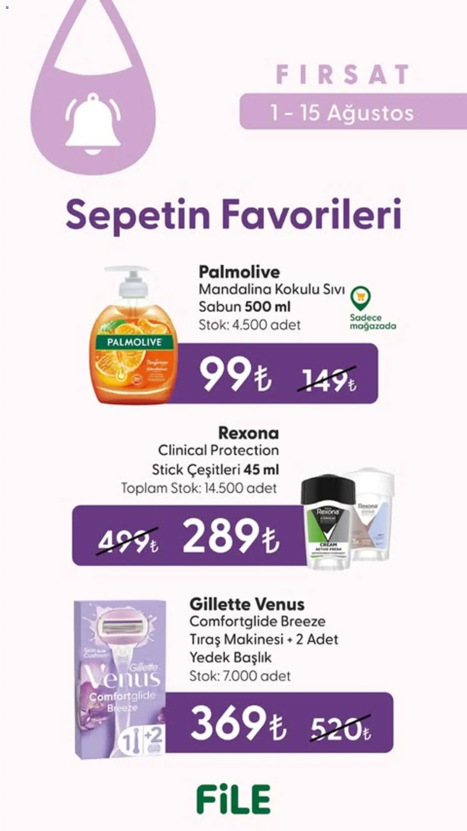 File Market Katalog - 01 Ağustos 2026 tarihinden itibaren geçerlidir | Sayfa: 3 | Ürünler: Sabun, Mandalina, Tıraş makinesi