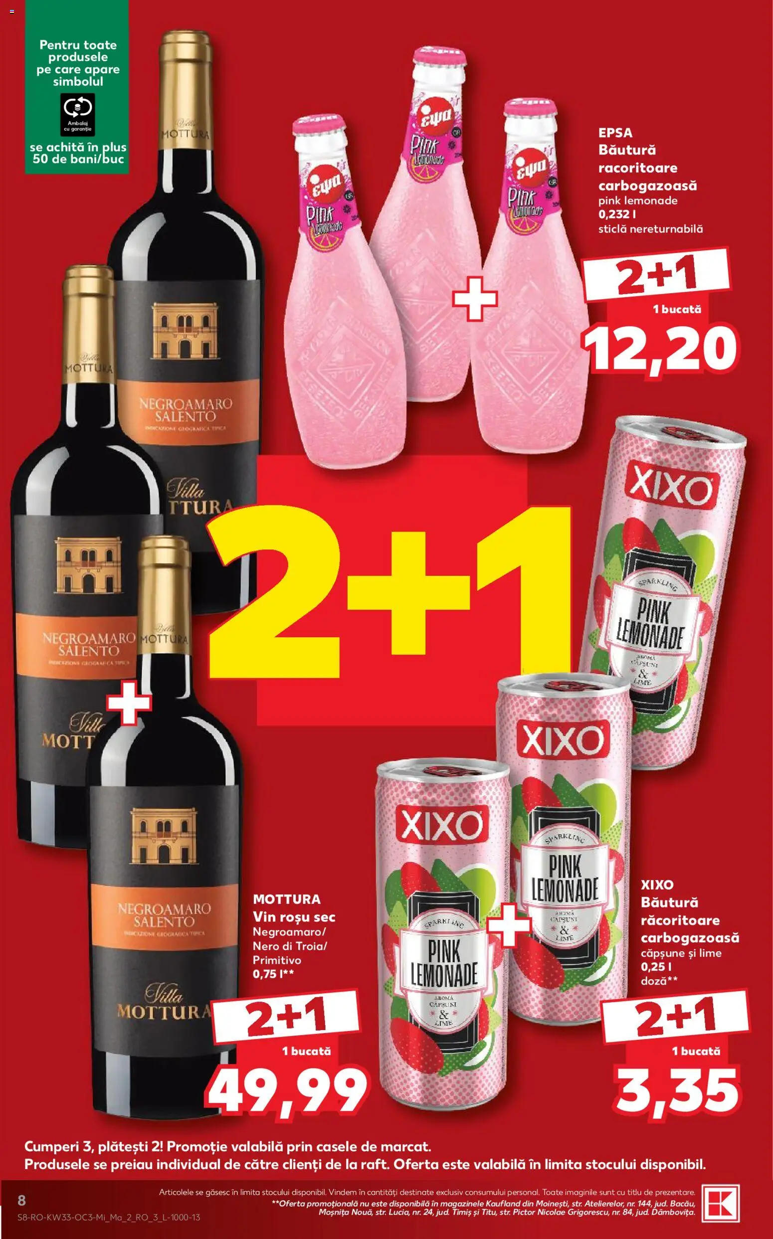 Kaufland Zalau 12.08.2026 - Revista si Oferta | Pagină: 8 | Produse: Lime, Vin rosu, Vin, Plus