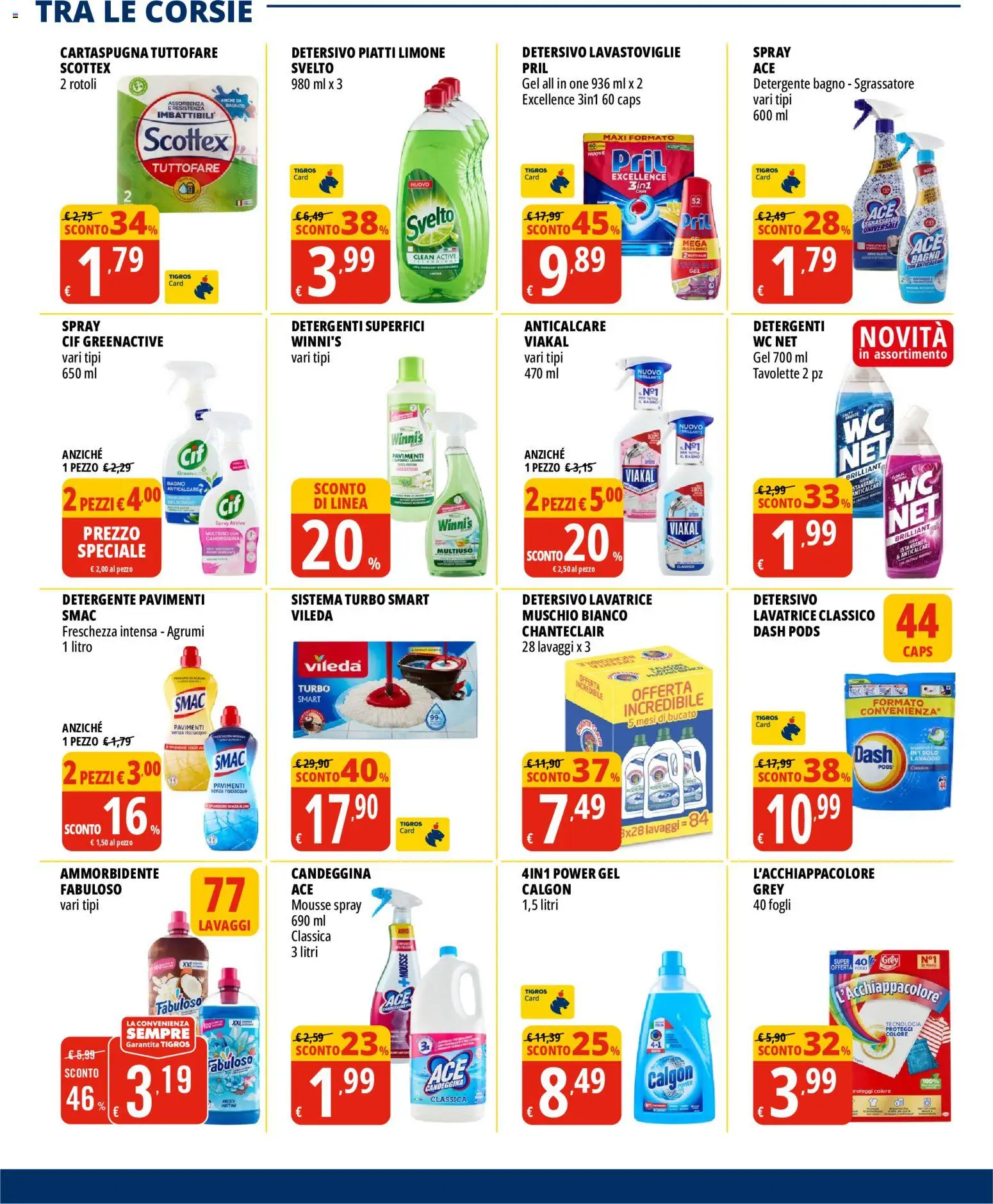 Volantino Tigros del 03.06.2026 | Pagina: 21 | Prodotti: Ammorbidente, Sgrassatore, WC, Bagno