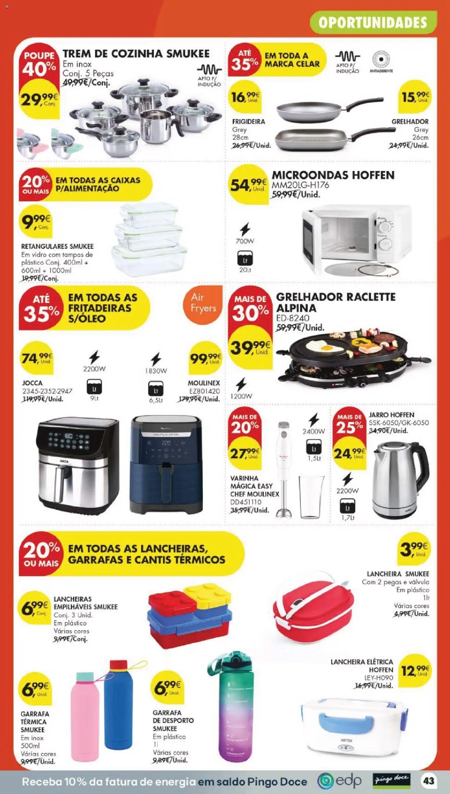 Pingo Doce folheto │ válido de 18/08/2026 | Página: 49 | Produtos: Lancheira elétrica, Garrafa térmica, Microondas, Grelhador