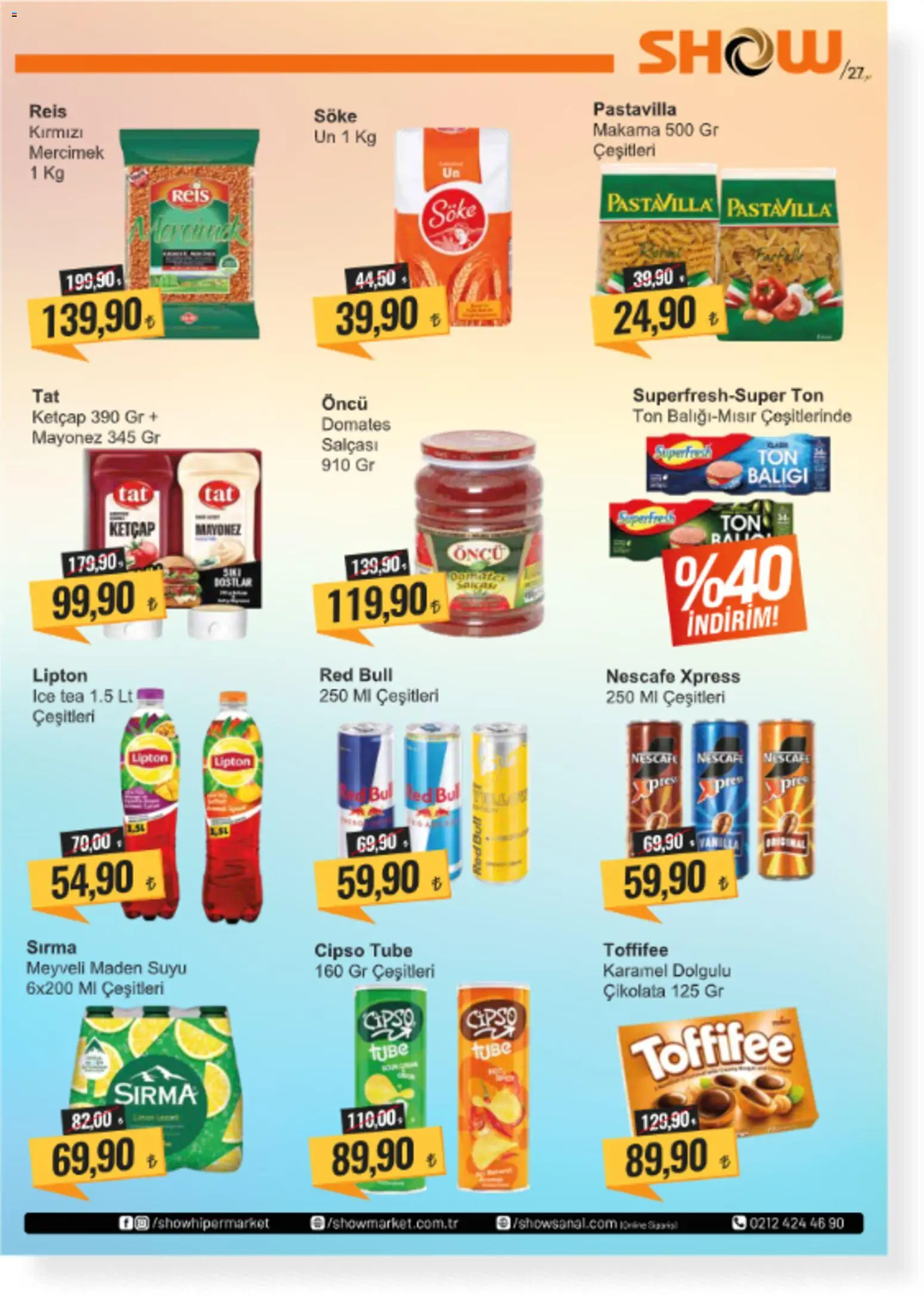 Show Market Katalog - 17 Temmuz 2026 tarihinden itibaren geçerlidir | Sayfa: 2 | Ürünler: Ravioli, Çikolata, Domates, Ketçap