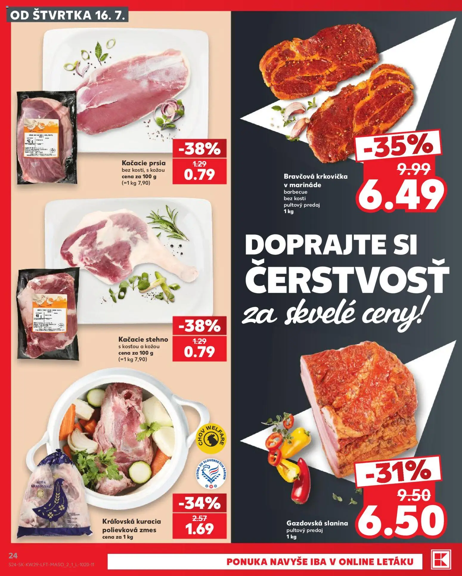 Kaufland SK akciós ujság - amely érvényes a következő dátumtól: 2026.07.16. | Oldal: 24